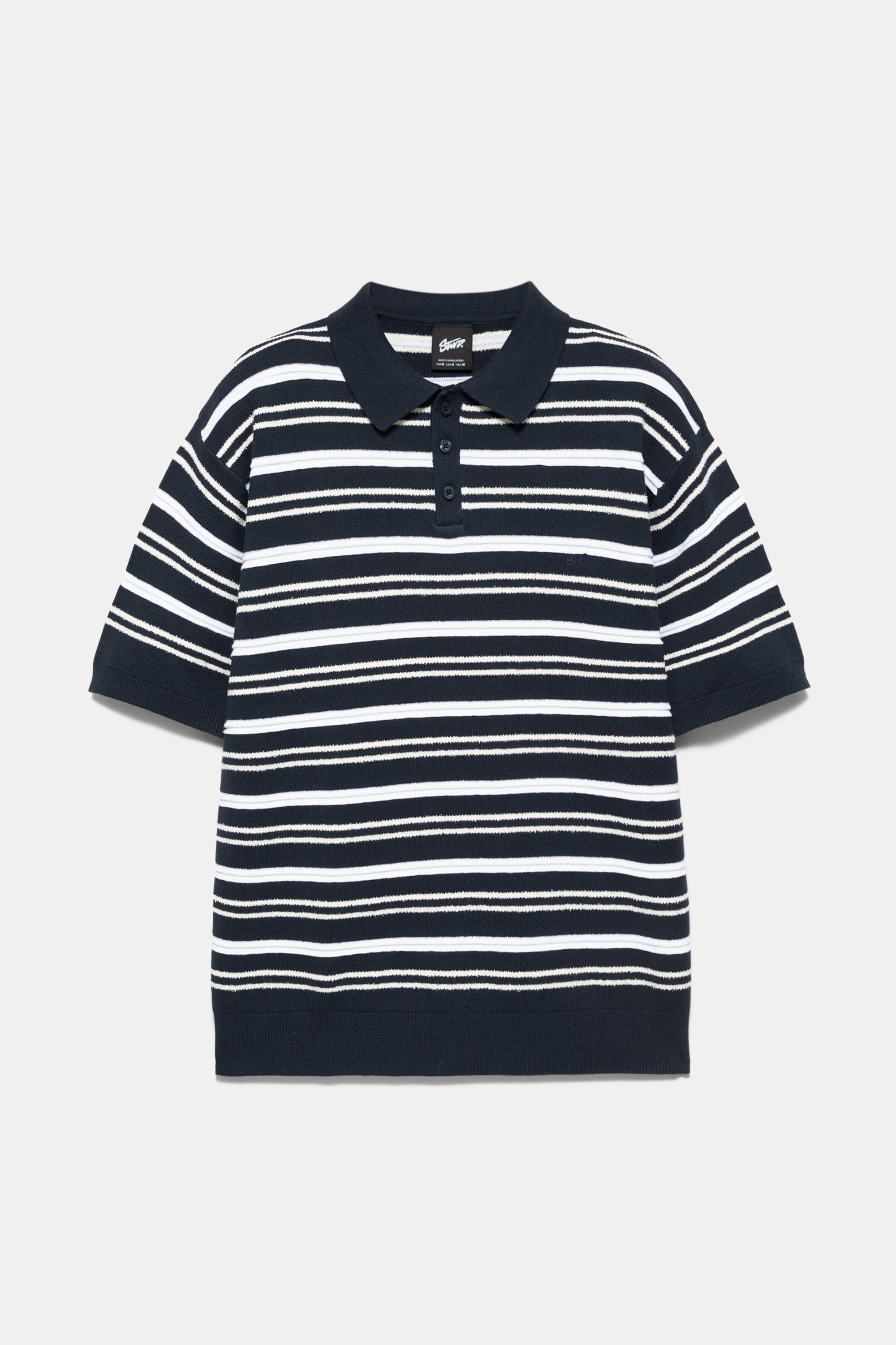 STWD çizgili örme polo - Görsel 12