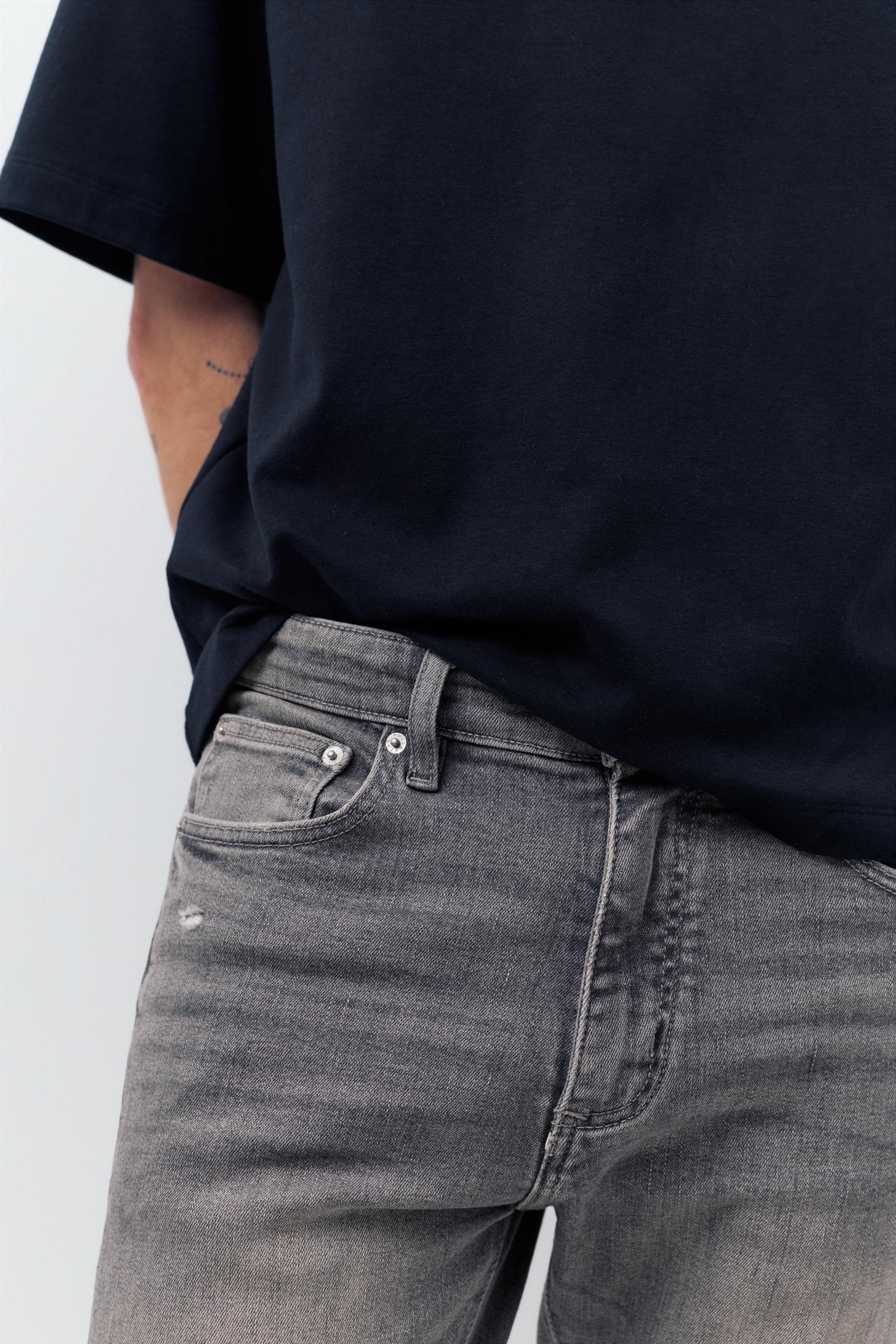 Ripped skinny jeans — Dark grey