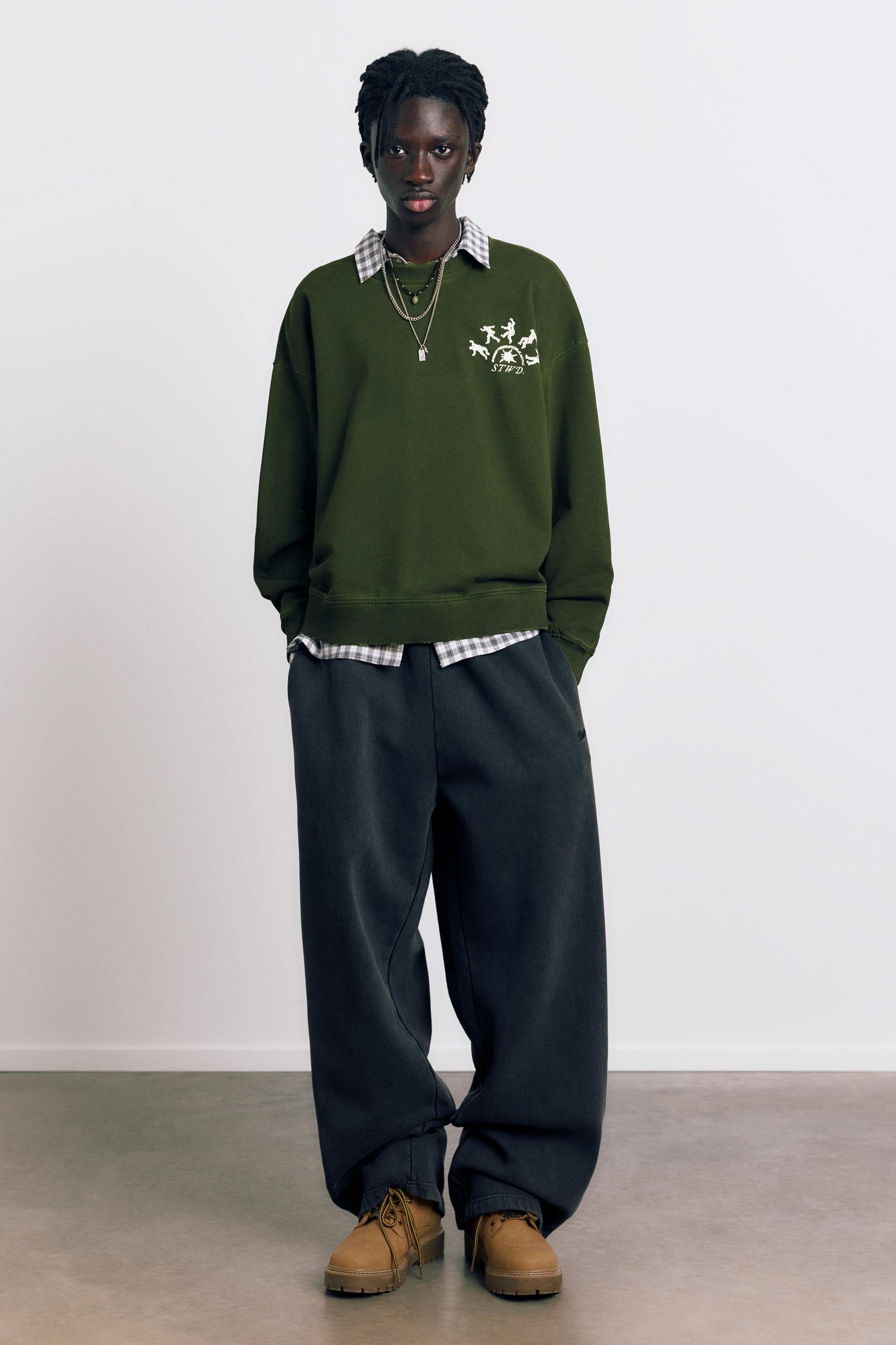 Acid green graphic sweatshirt — Green