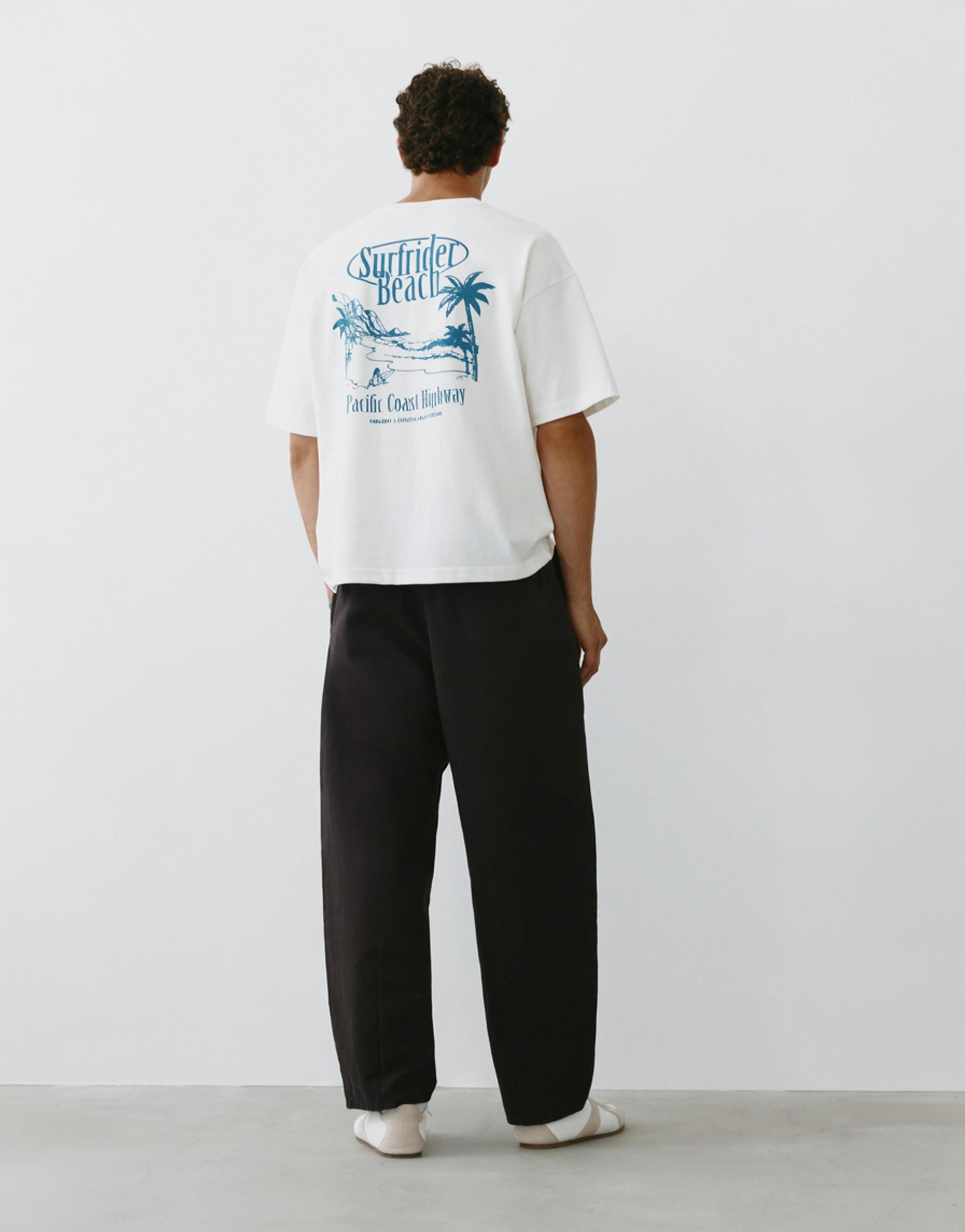 Baggy darted chinos — Black