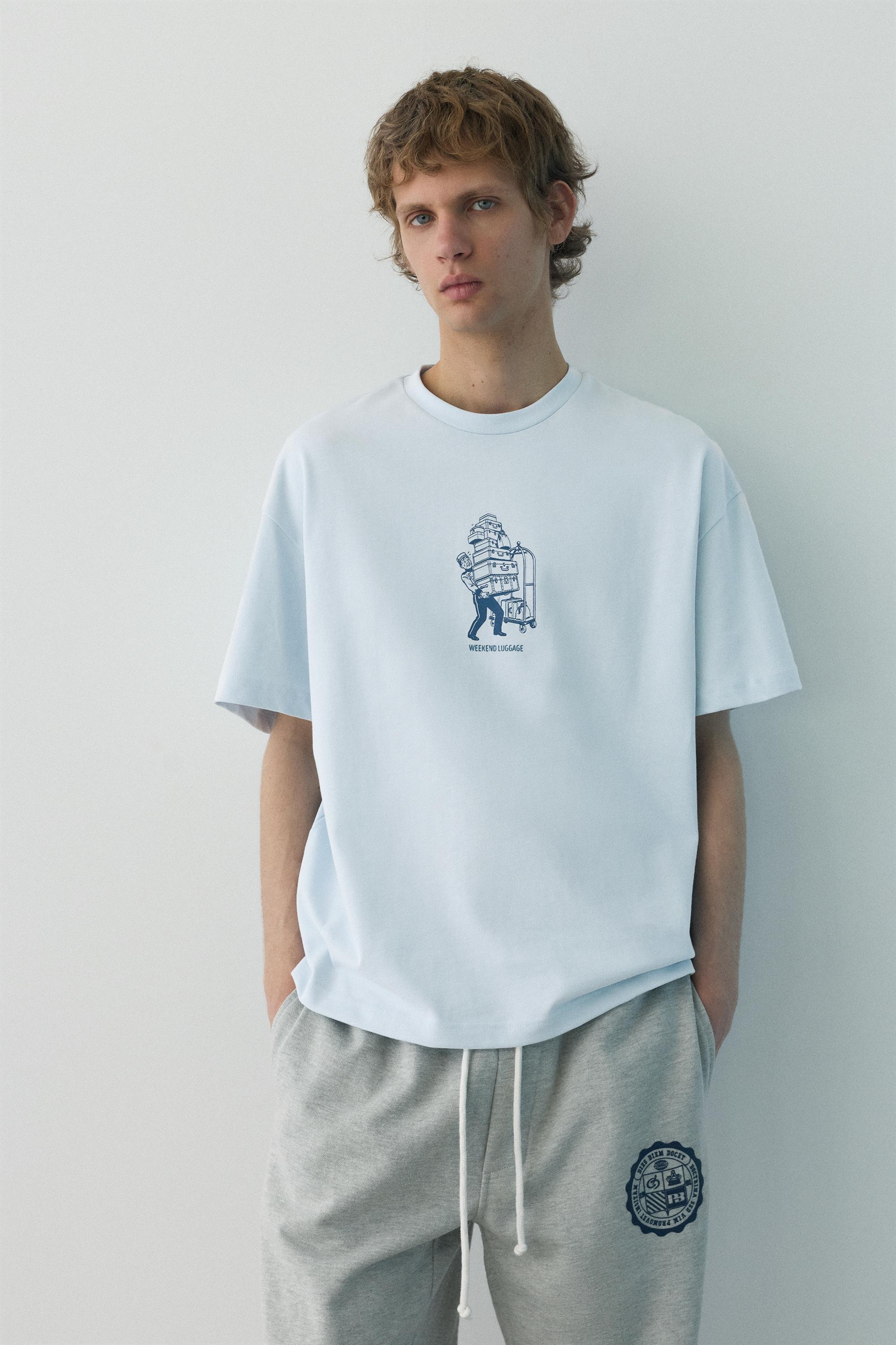 Kutulu grafik t-shirt - Görsel 9