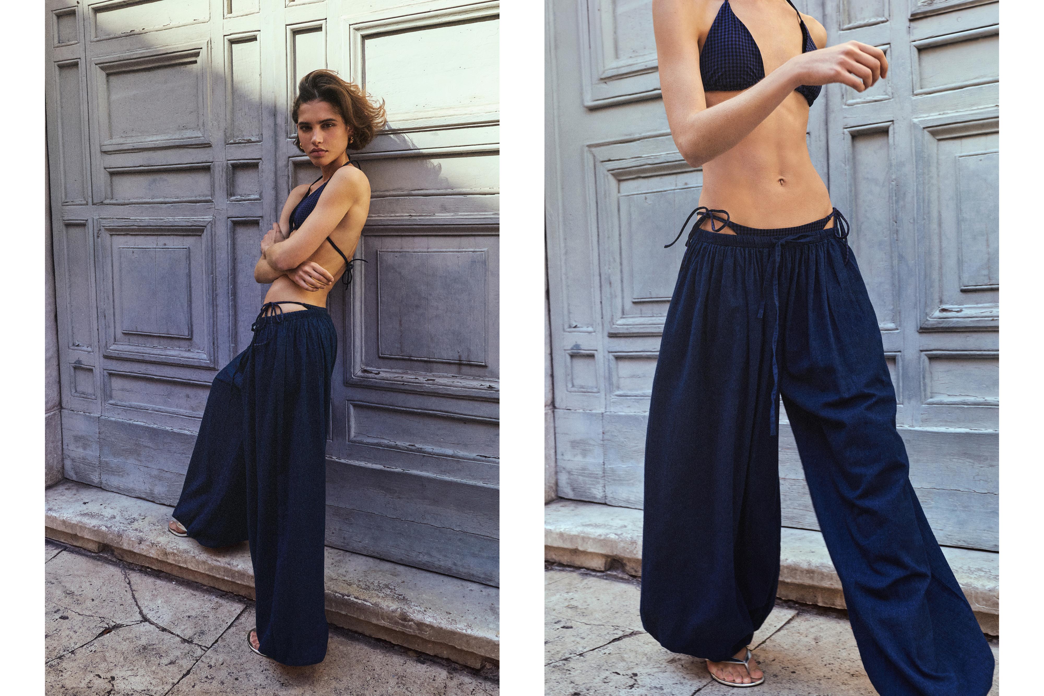 Sarouel trousers jeans — Navy