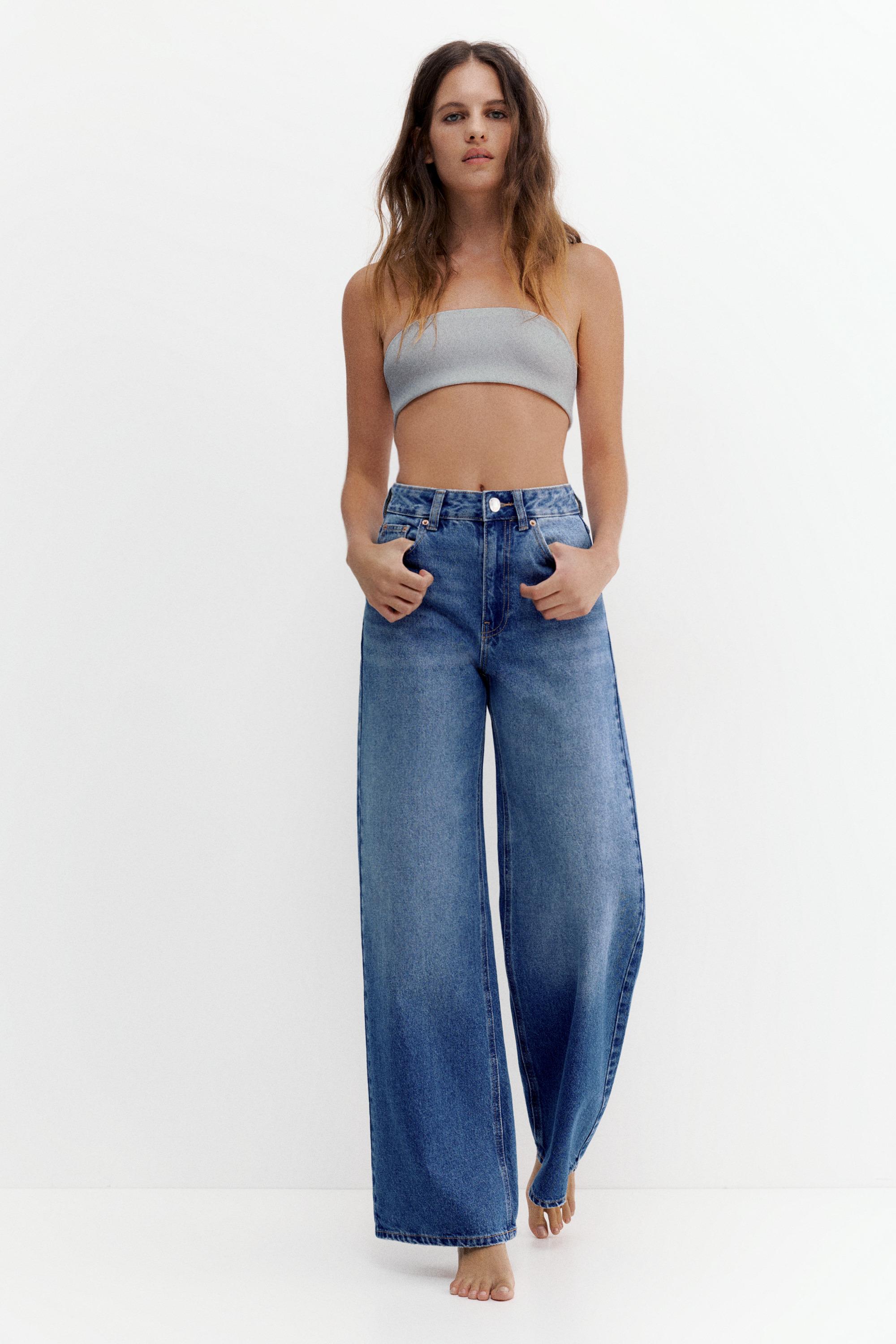 High-waist wide-leg jeans — Indigo