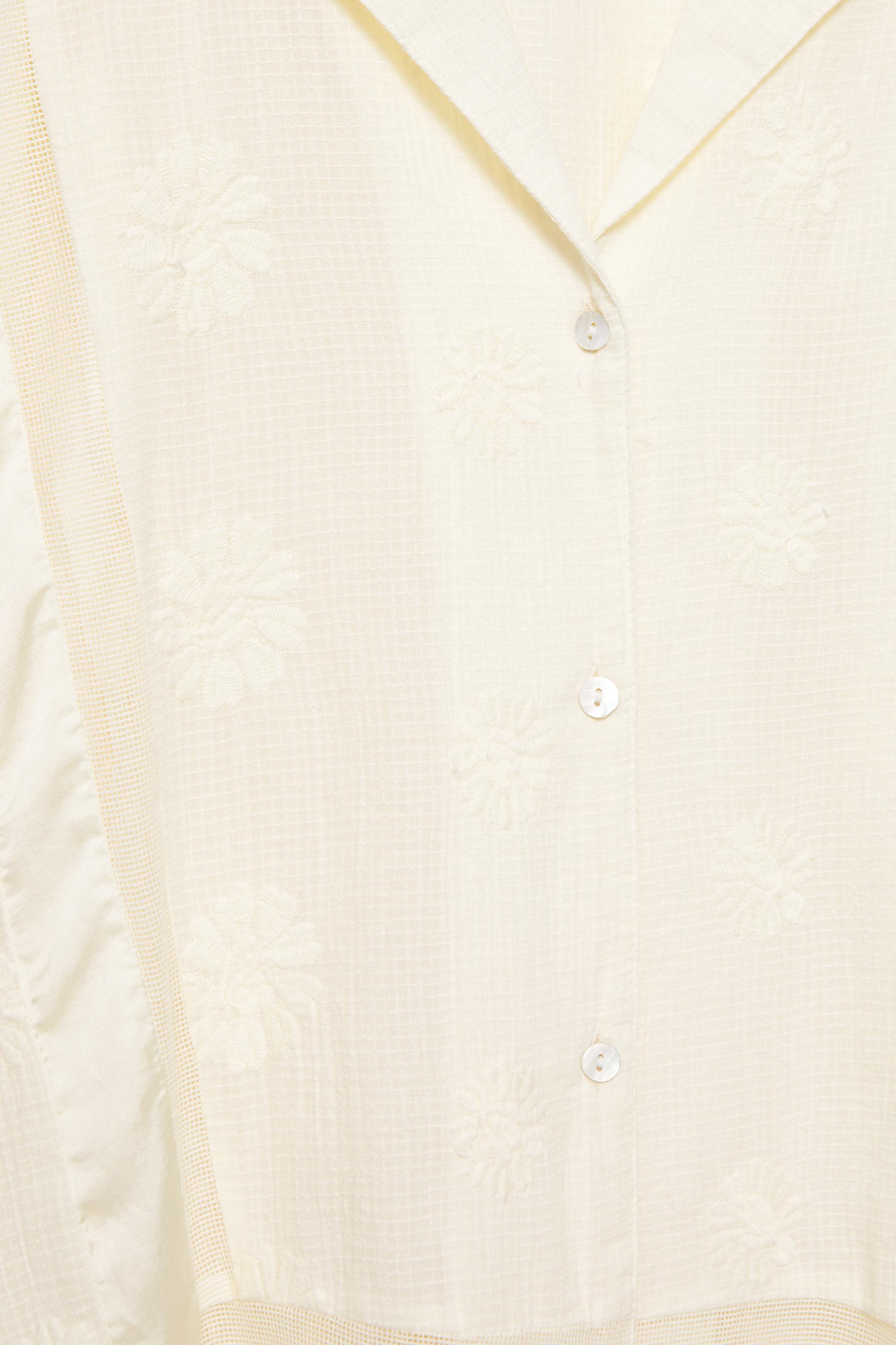 Floral embroidery shirt — Ice