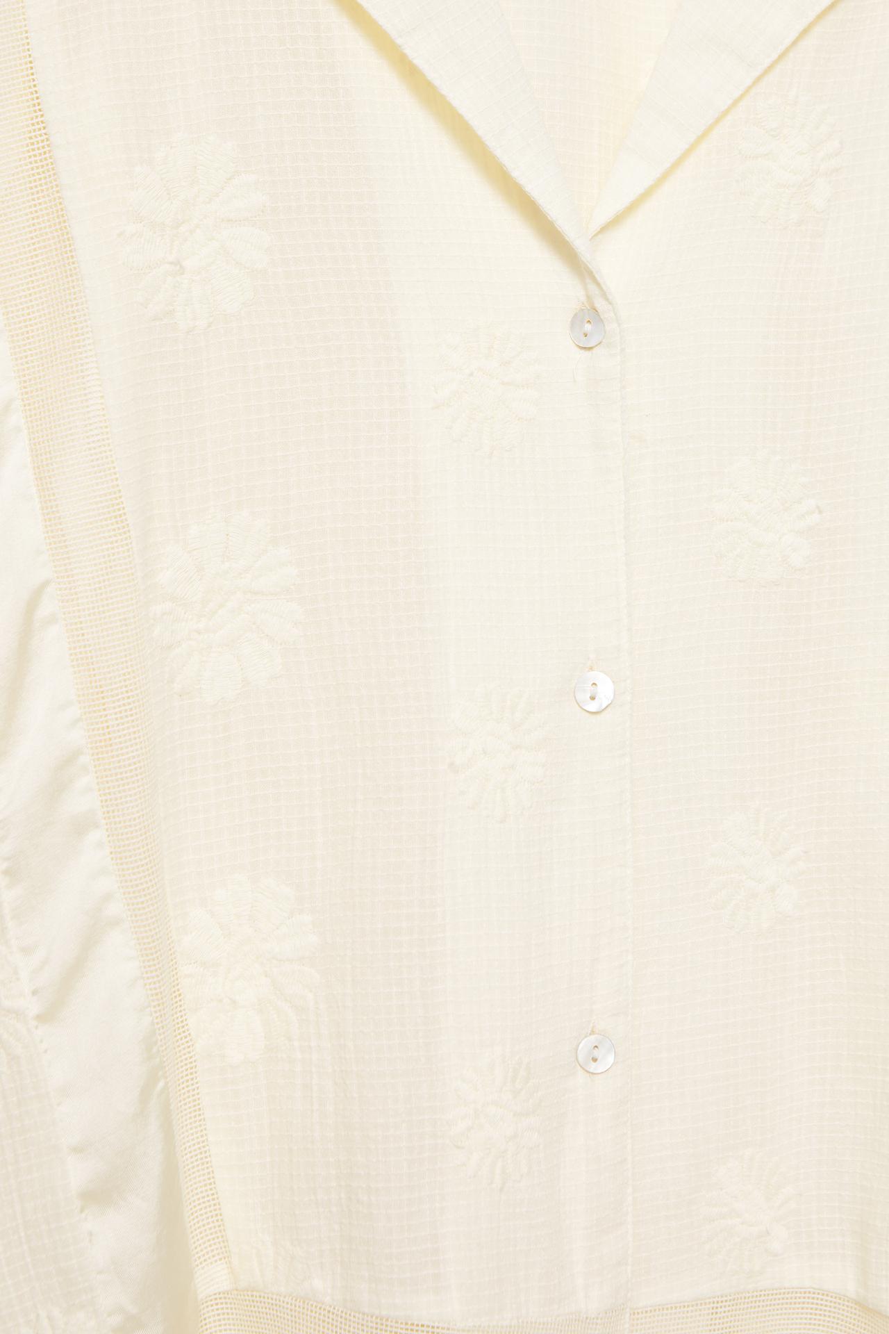 Floral embroidery shirt — Ice