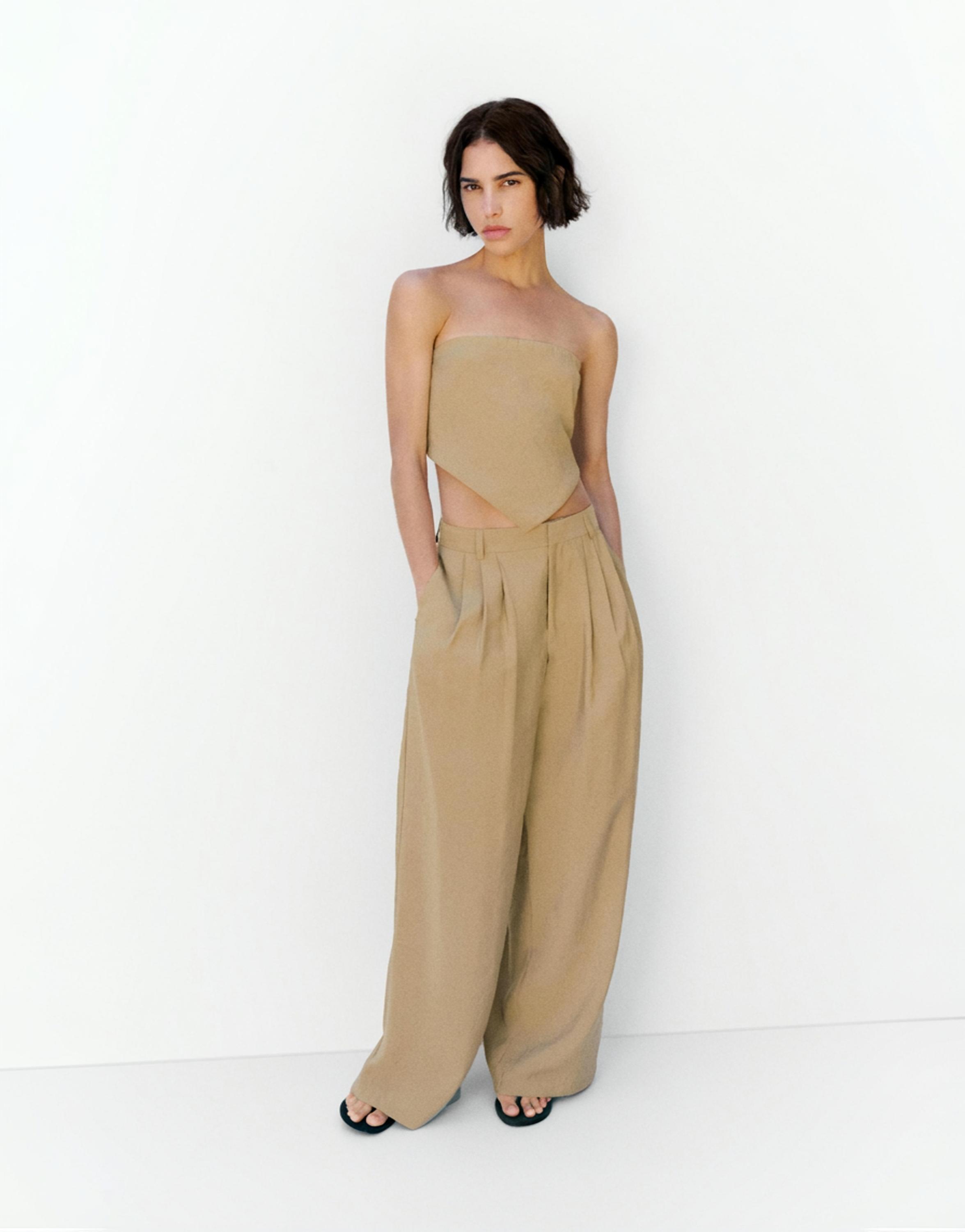 Bandana top — Light camel