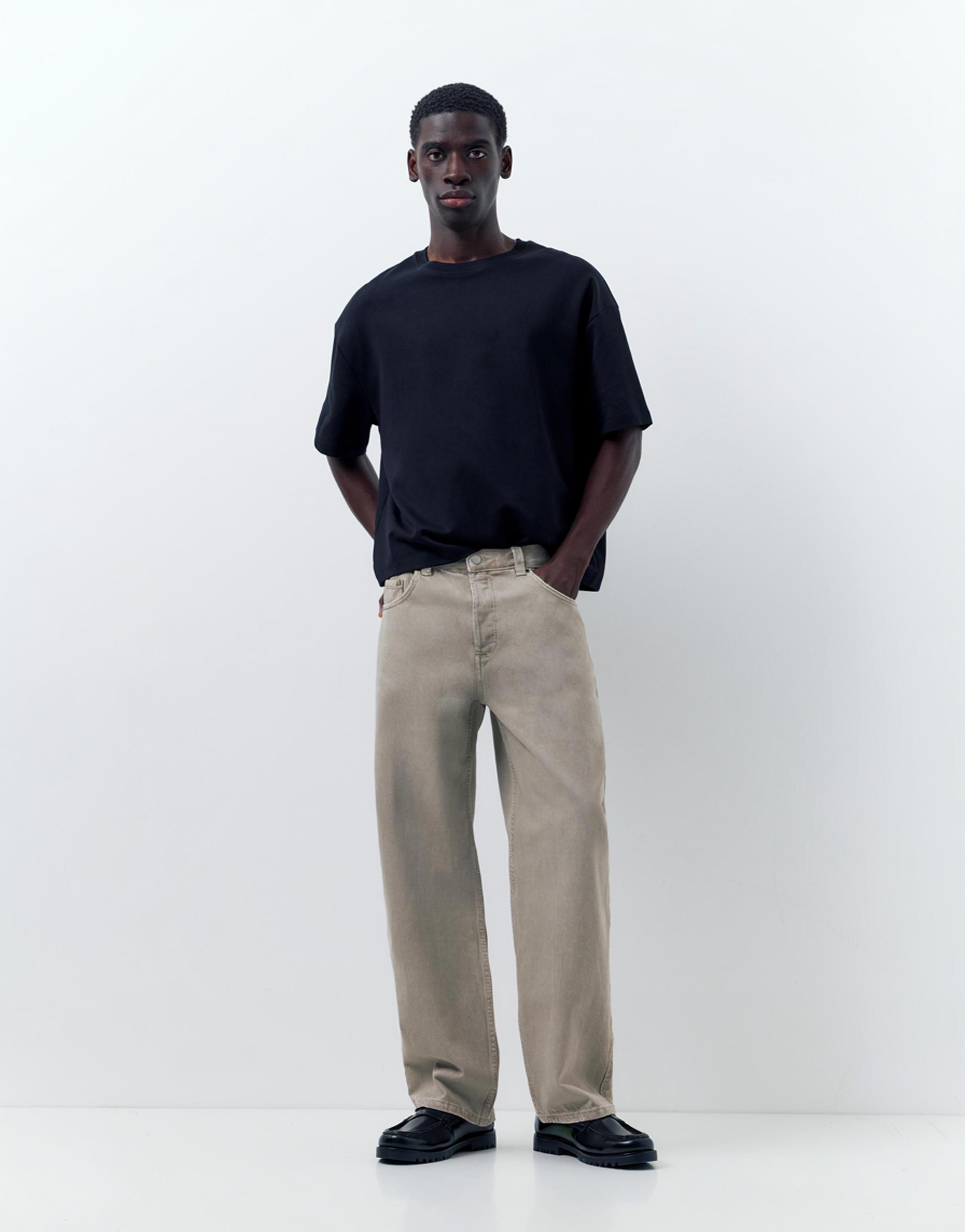 Regular straight-leg jeans — Pale grey