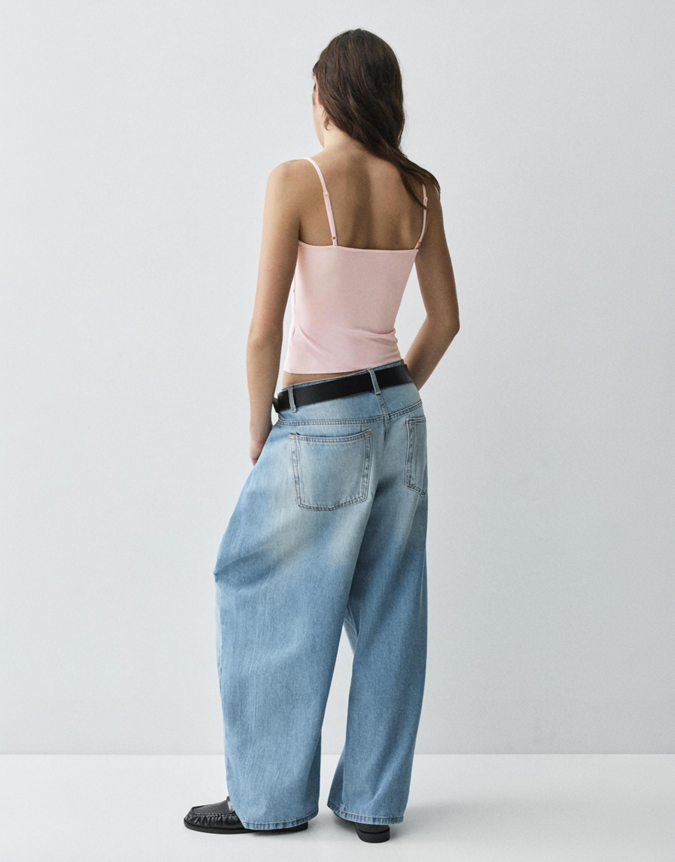 Basic top with adjustable straps — Pastel pink