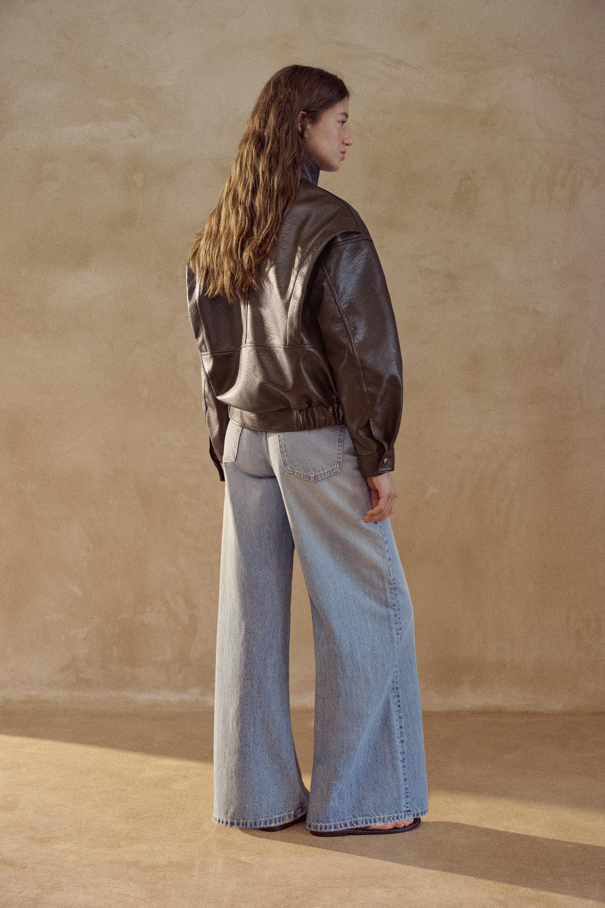 Suni deri ceket - Görsel 13