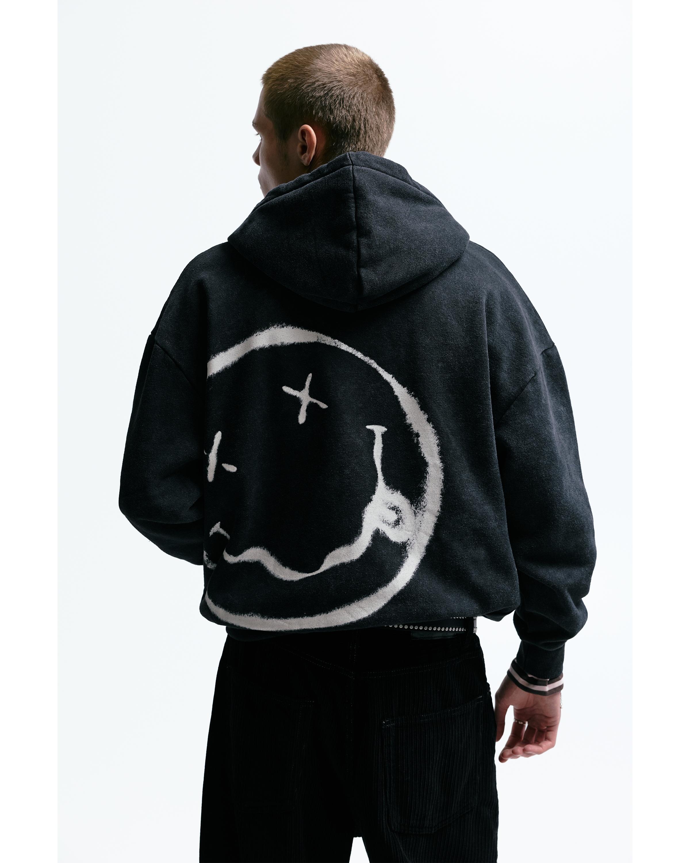 Nirvana fermuarlı kapüşonlu sweatshirt - Görsel 11