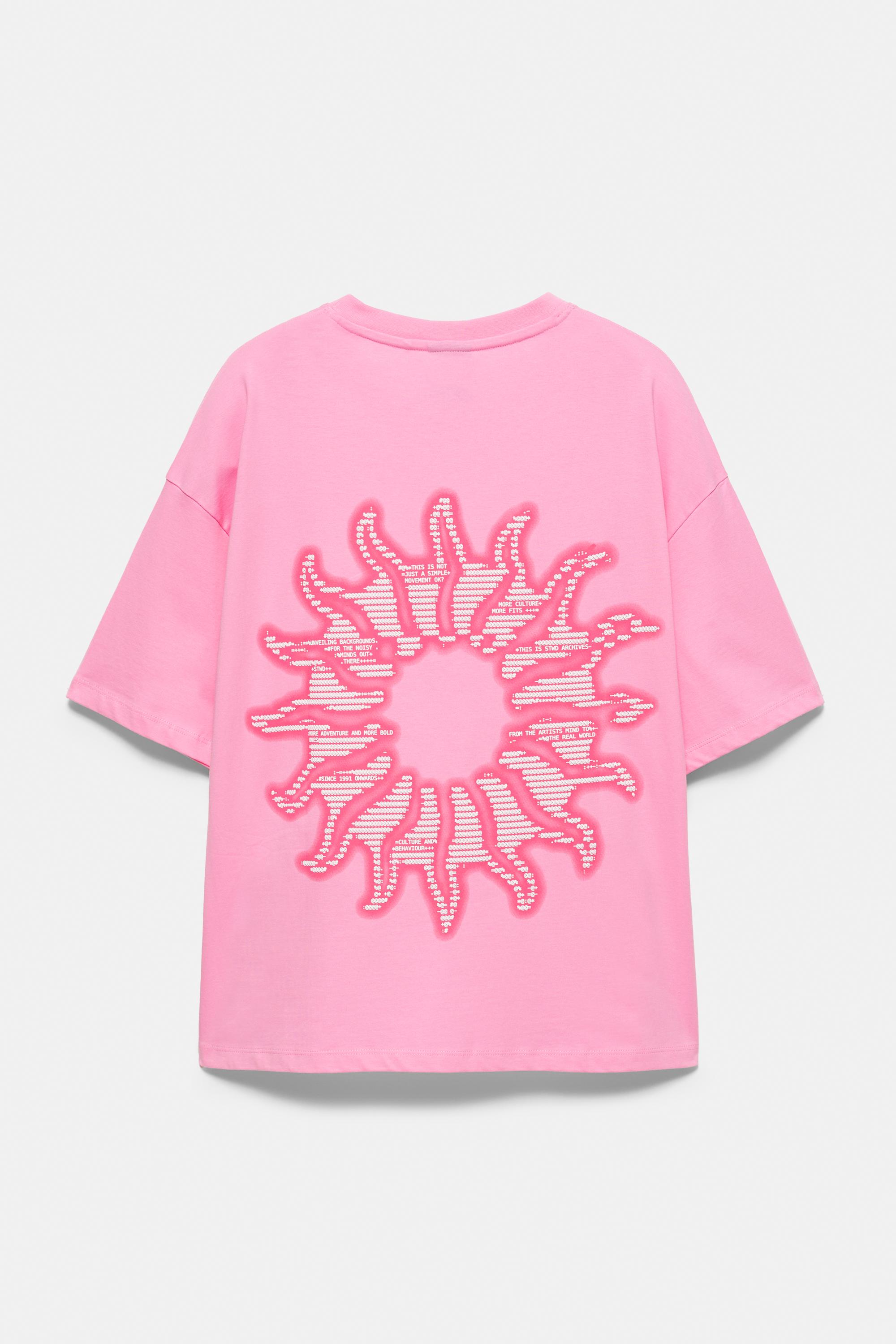 STWD boxy graphic T-shirt — Pink