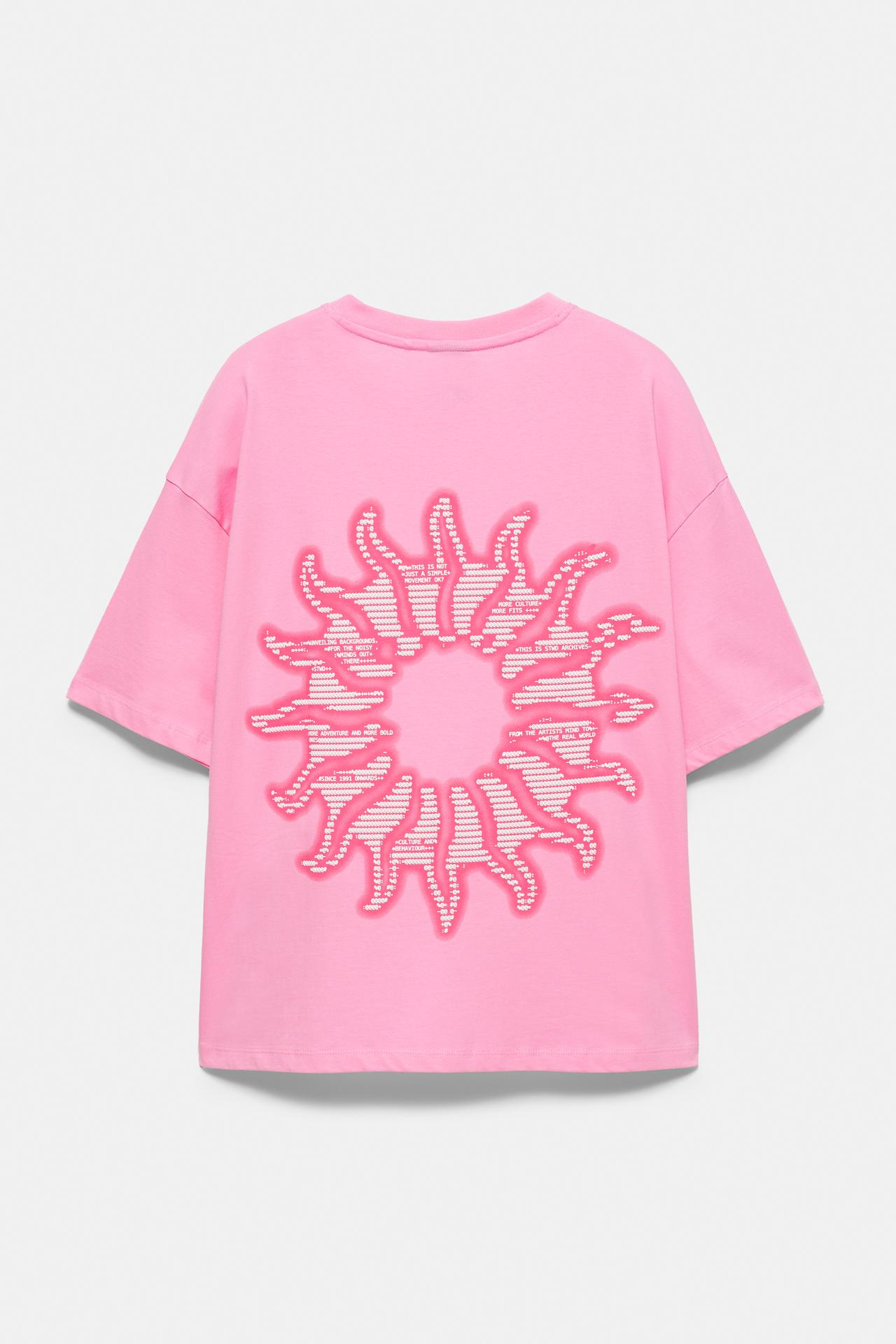 STWD boxy graphic T-shirt — Pink