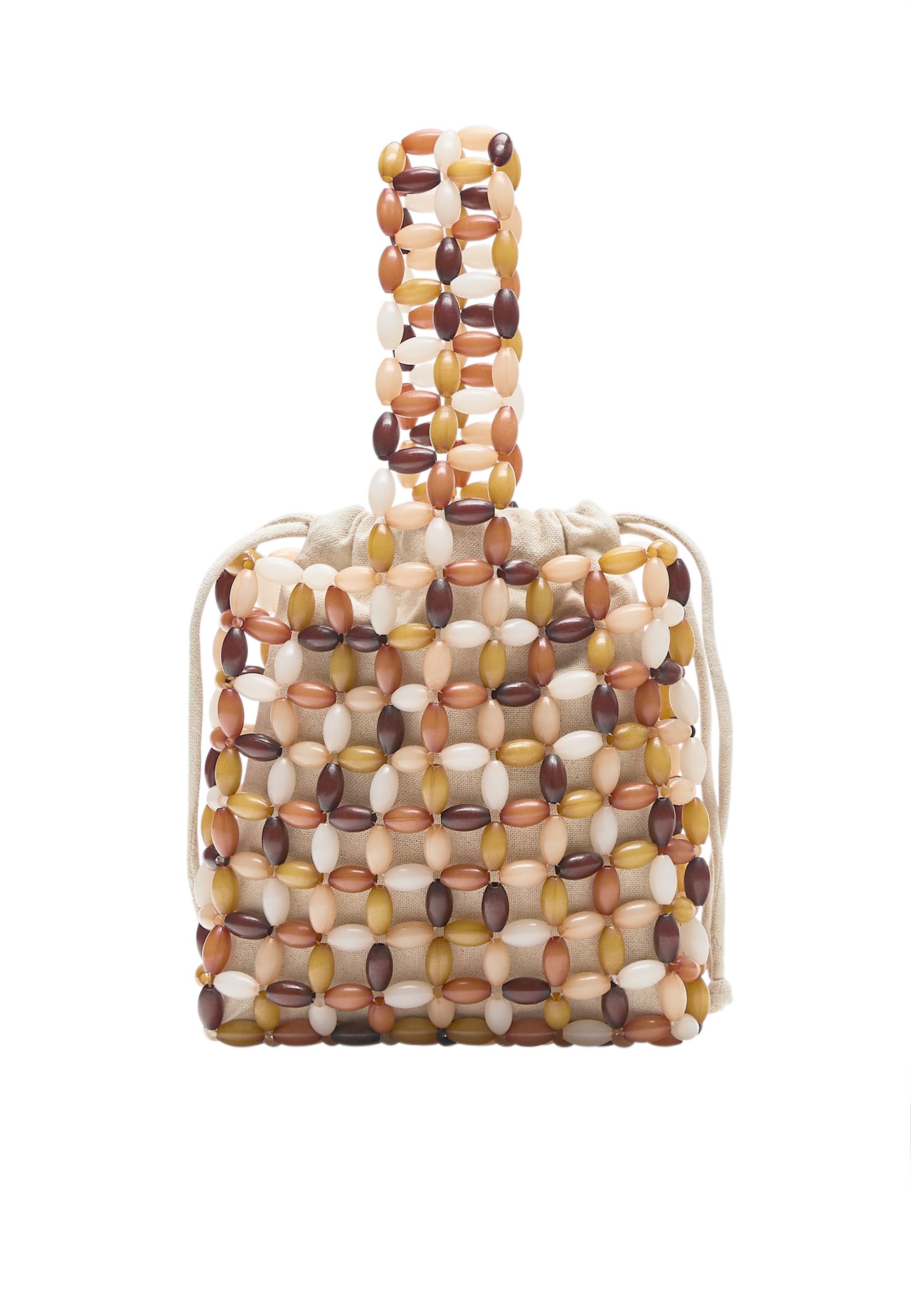 Boncuk detaylı el çantası - Görsel 9