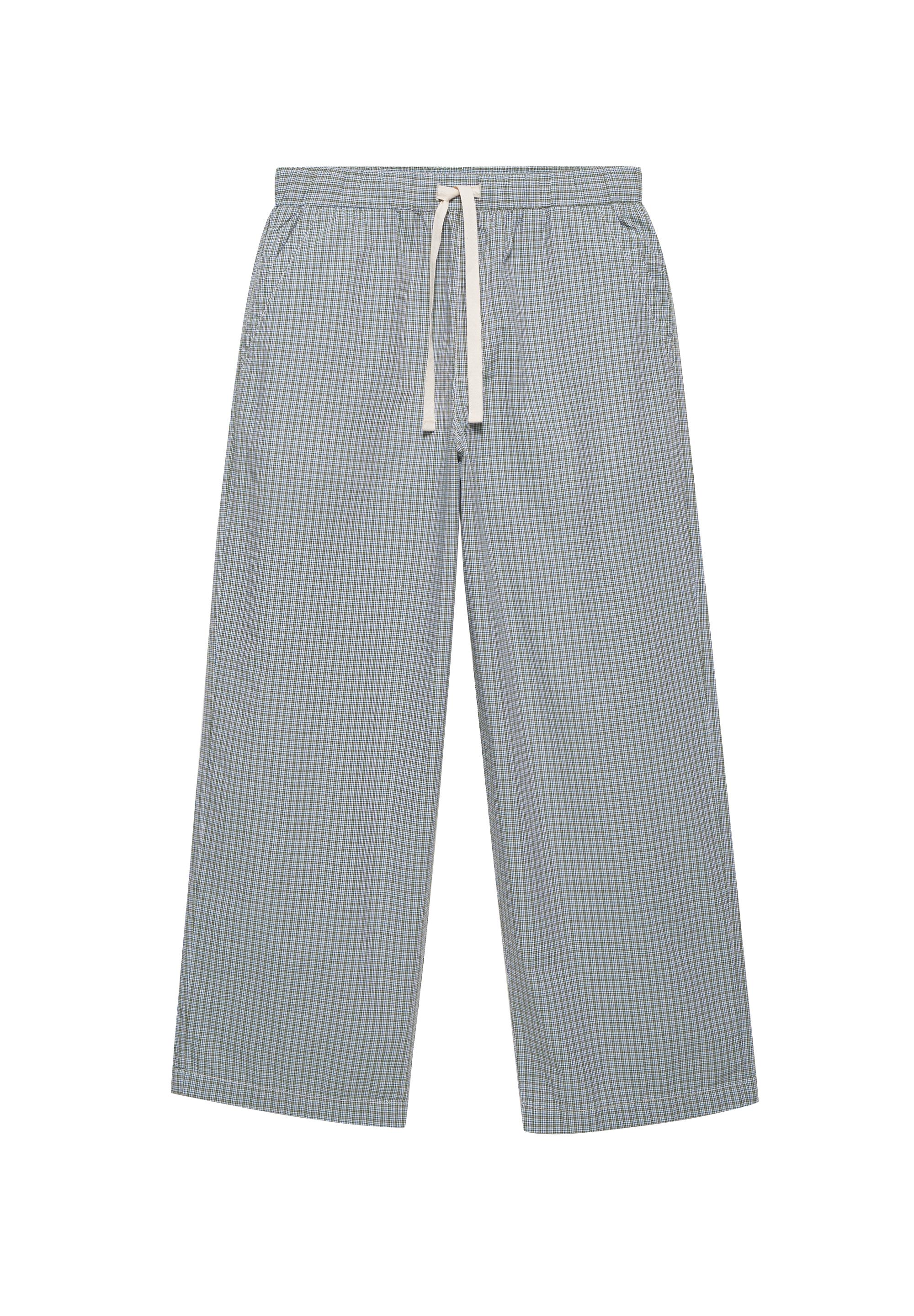 Checked jogging trousers — Blue/White