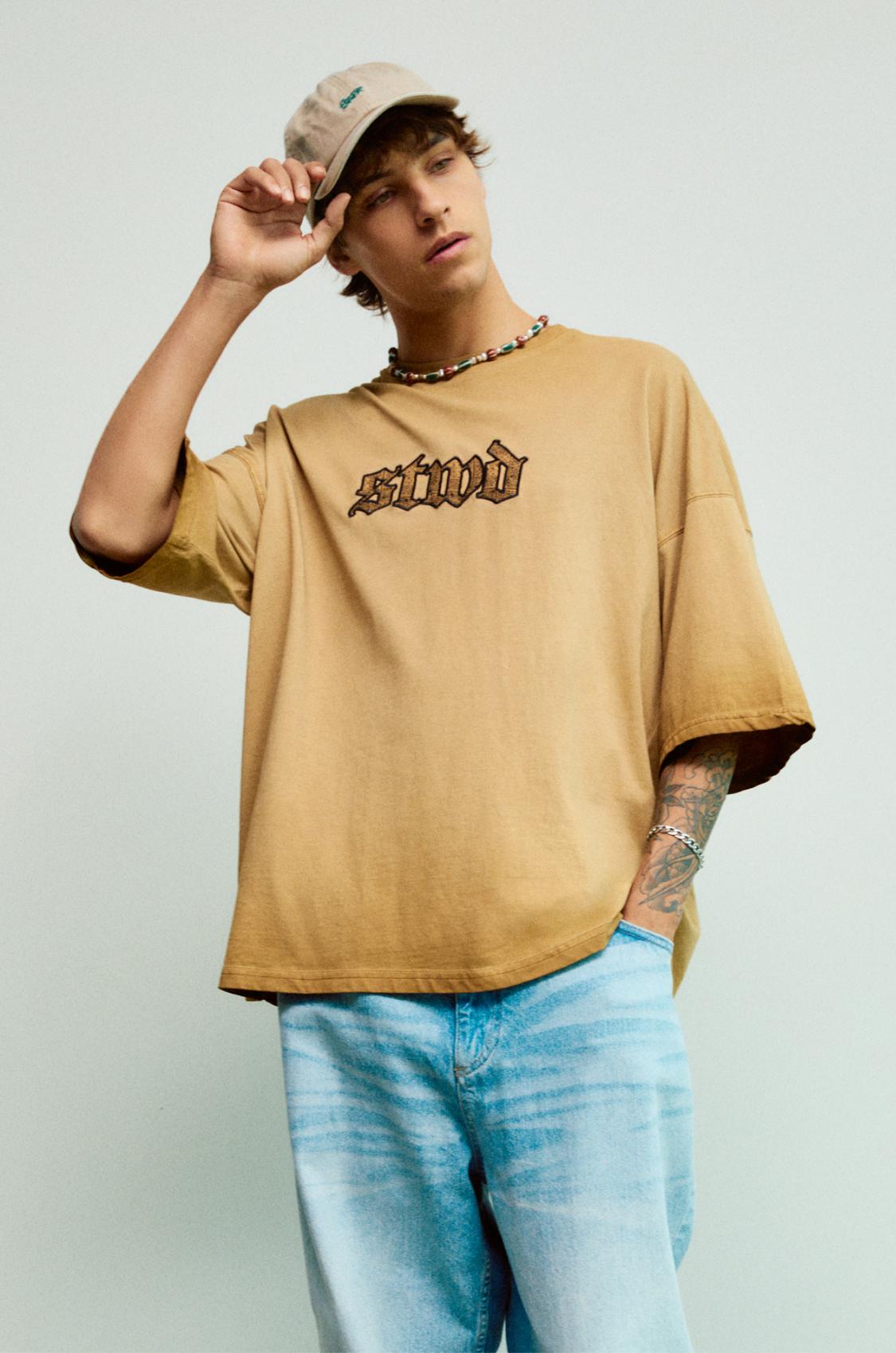 STWD-T-Shirt mit Stickerei und Paisley-Print - PULL&BEAR