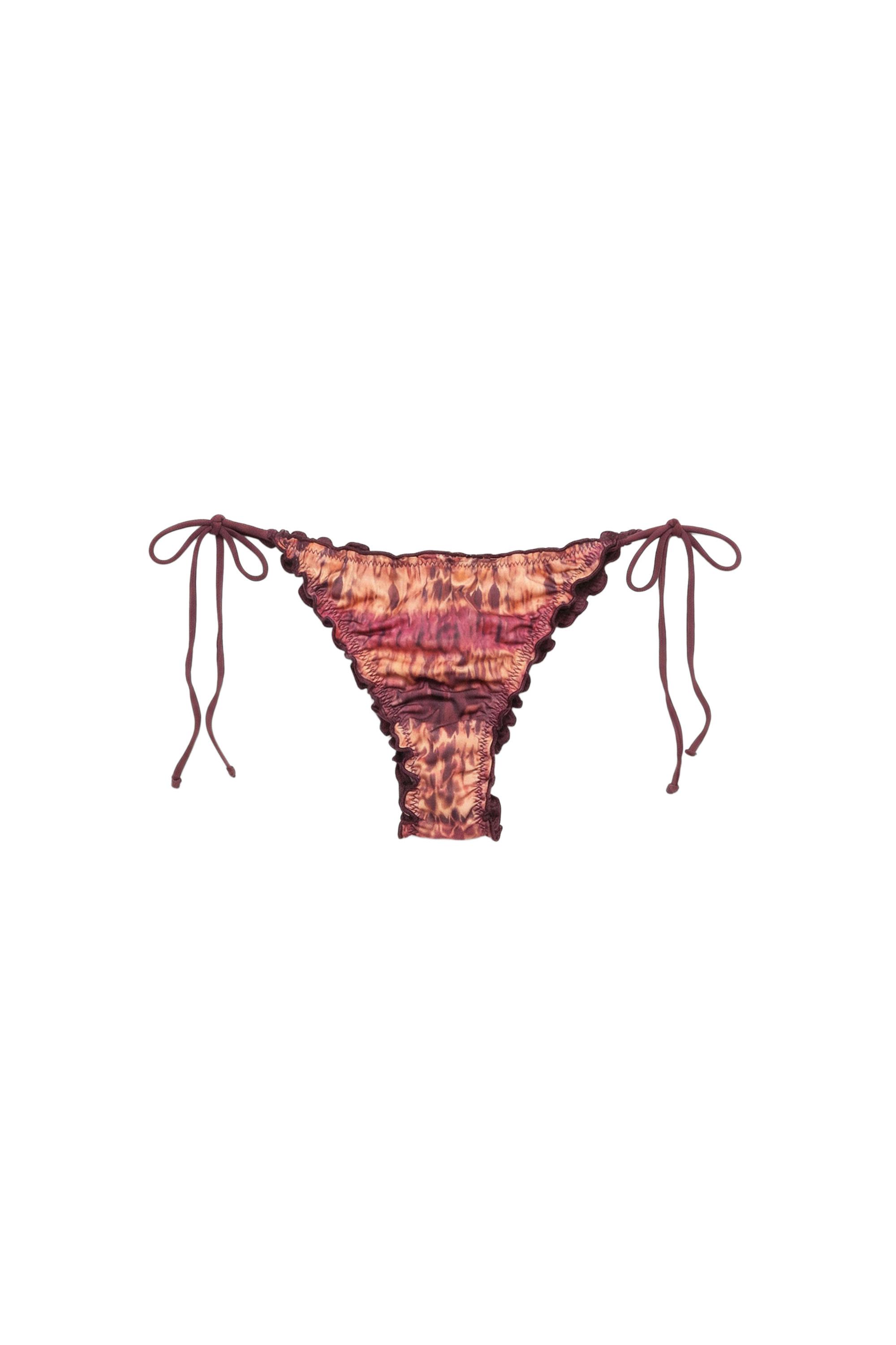 Fırfır detaylı tie-dye bikini altı - Görsel 12