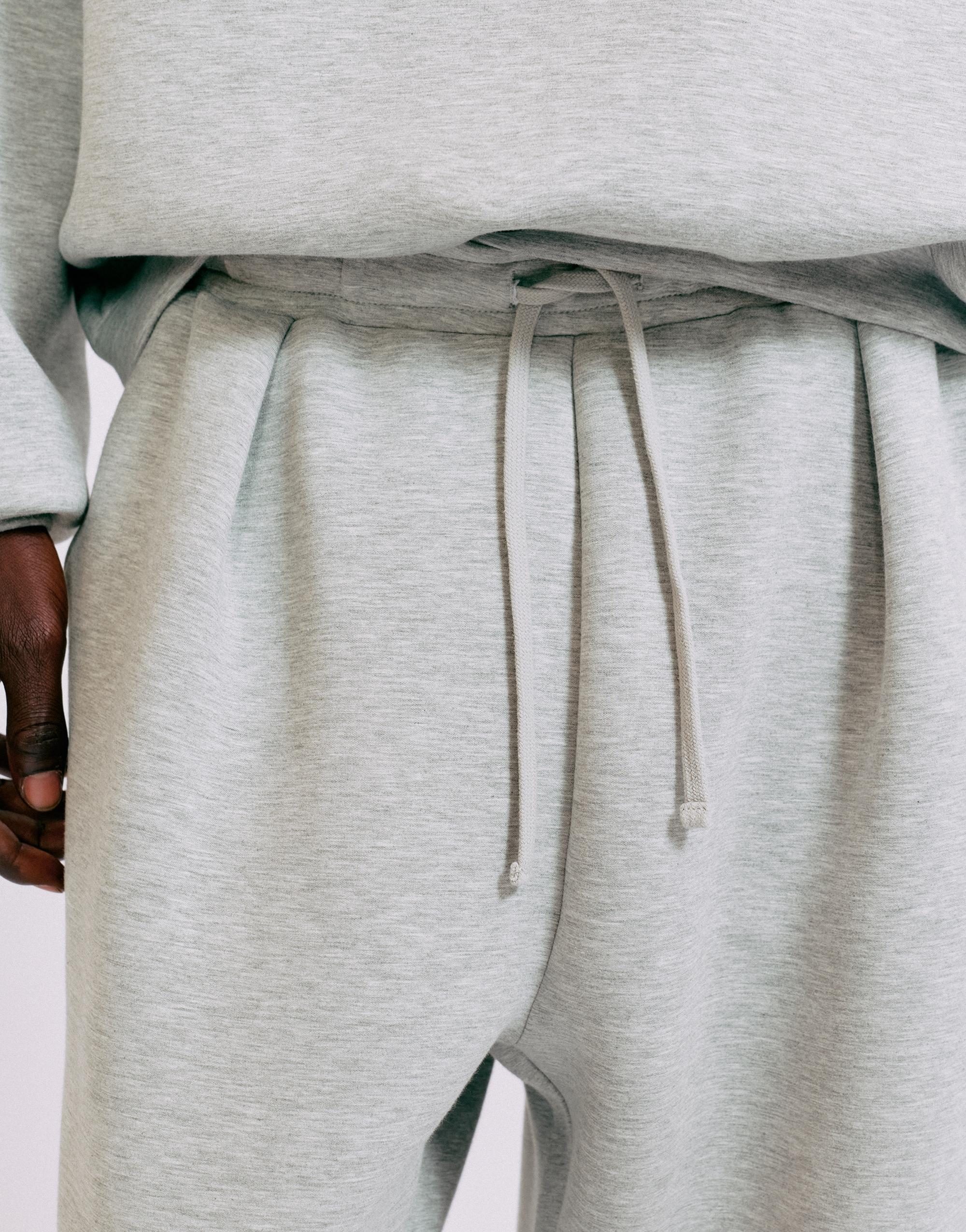 Interlock jogging pants — Grey marl