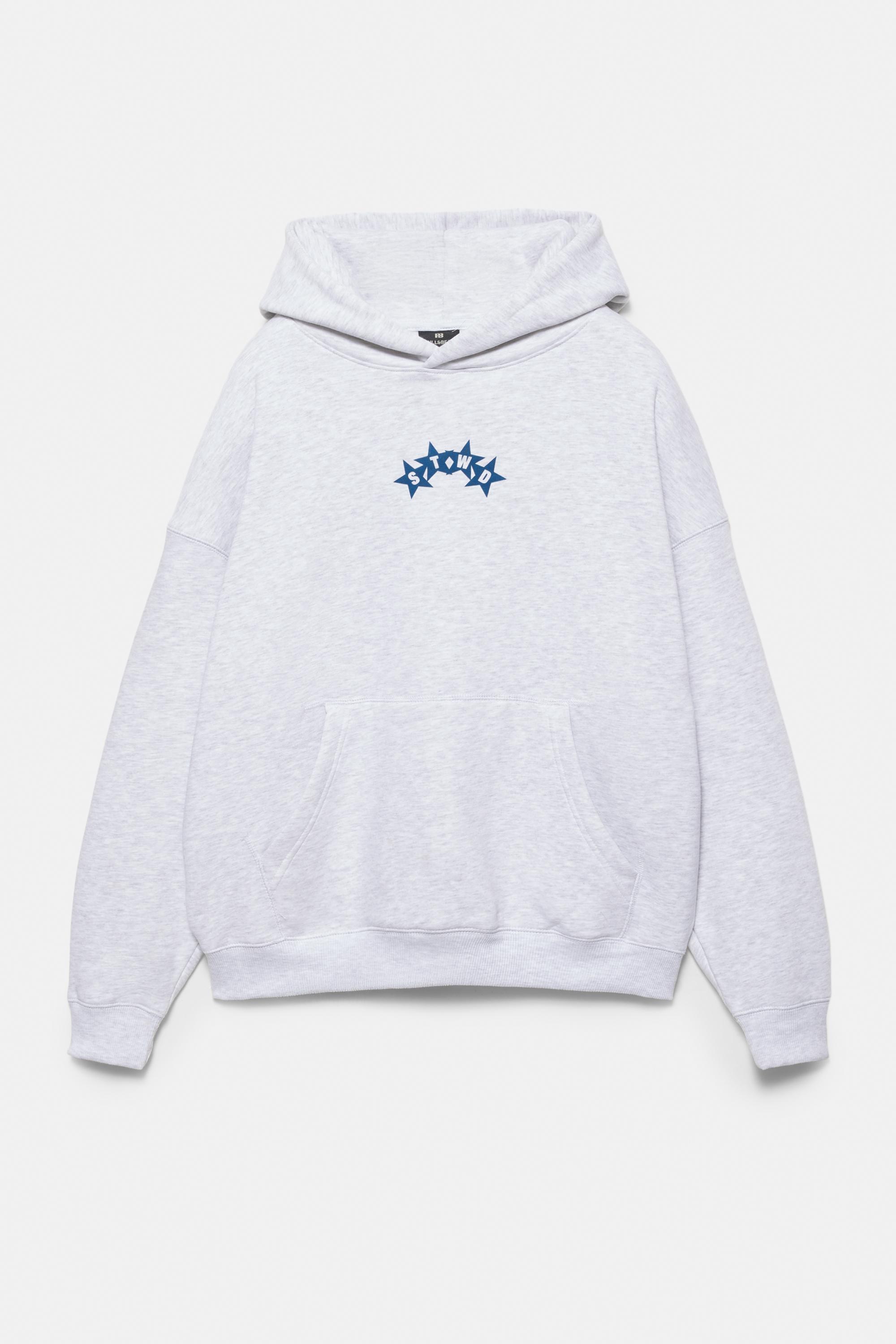 STWD boxy hoodie — Pale marl