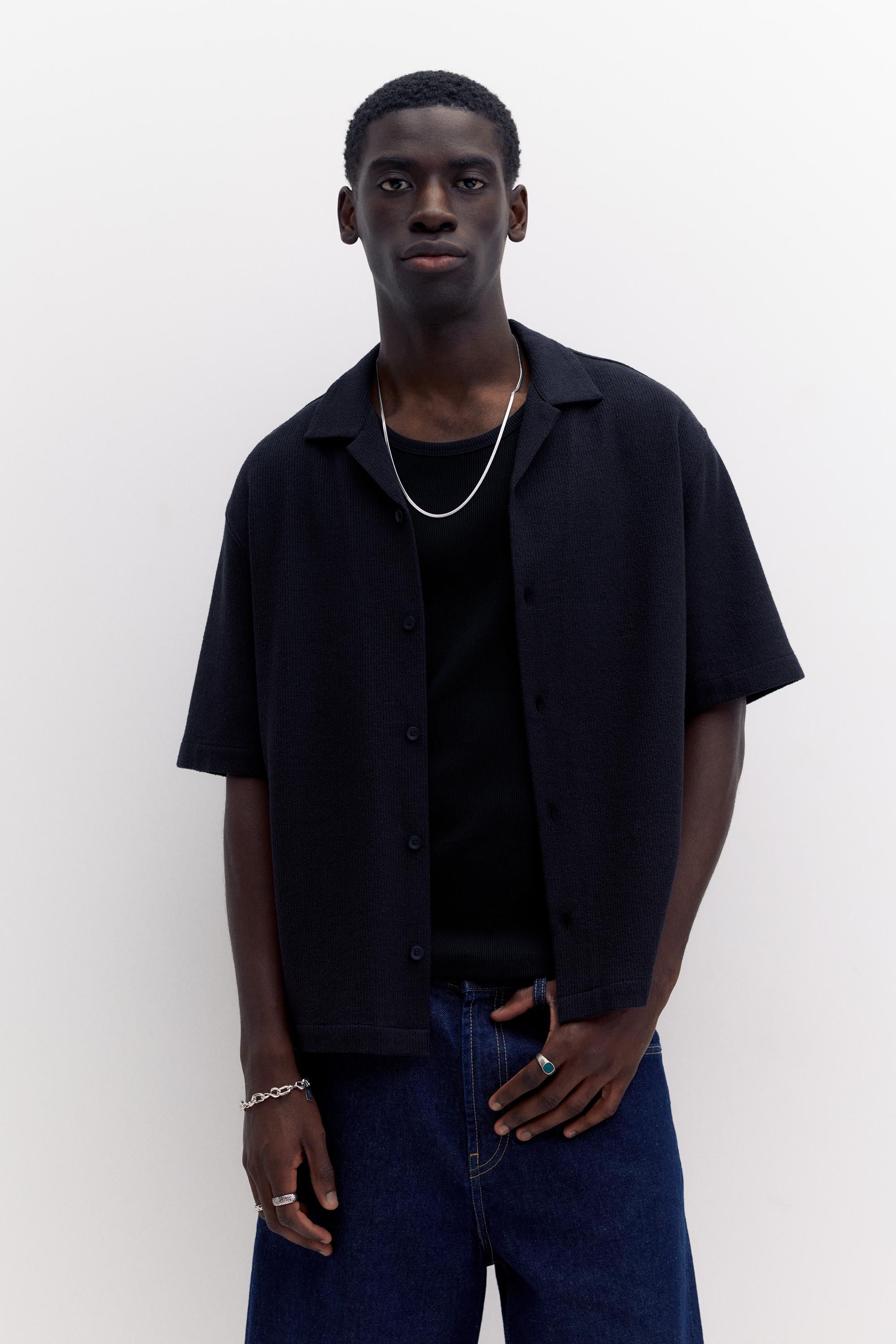 Camicia A Maniche Corte In Spugna