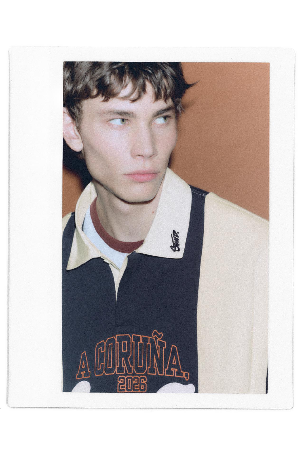 Striped STWD polo shirt — Grey marl