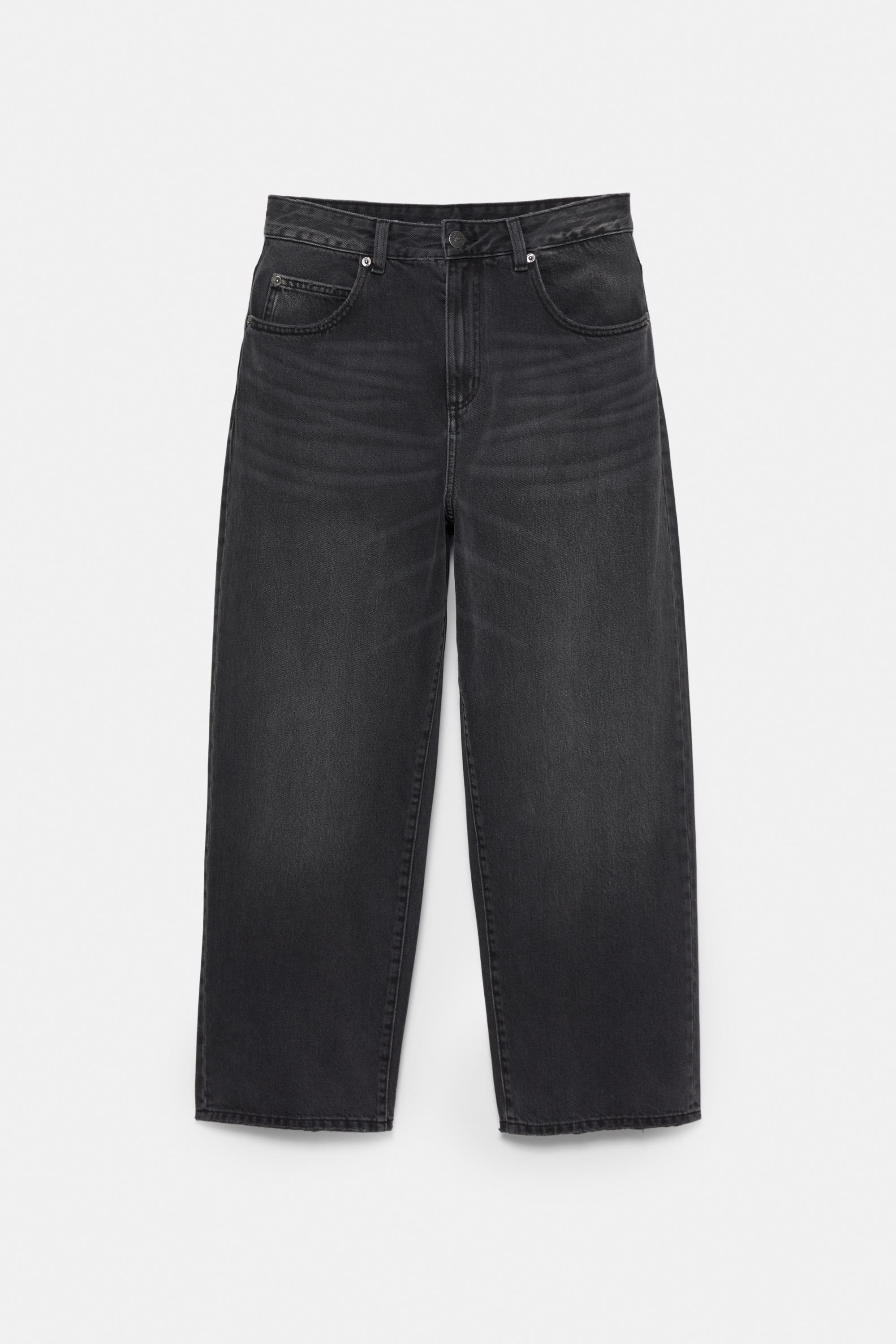 Relaxed fit baggy jeans — Faded black