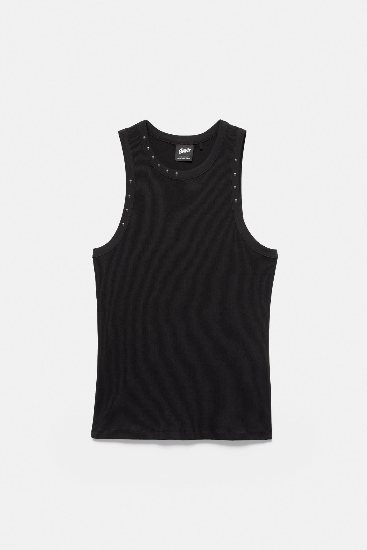 Studded vest top — Black