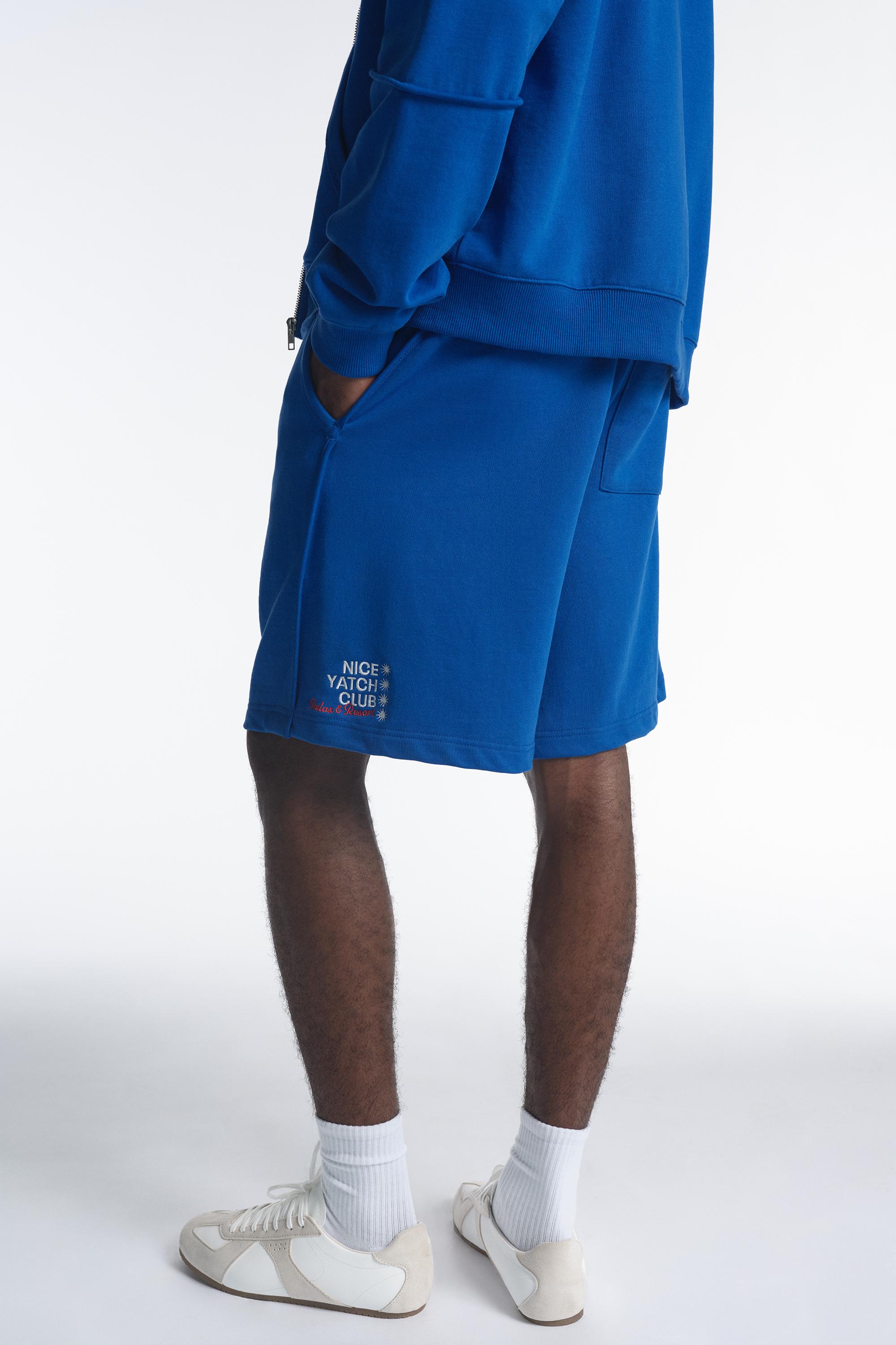 Yacht Club Bermuda sweat shorts — Deep blue