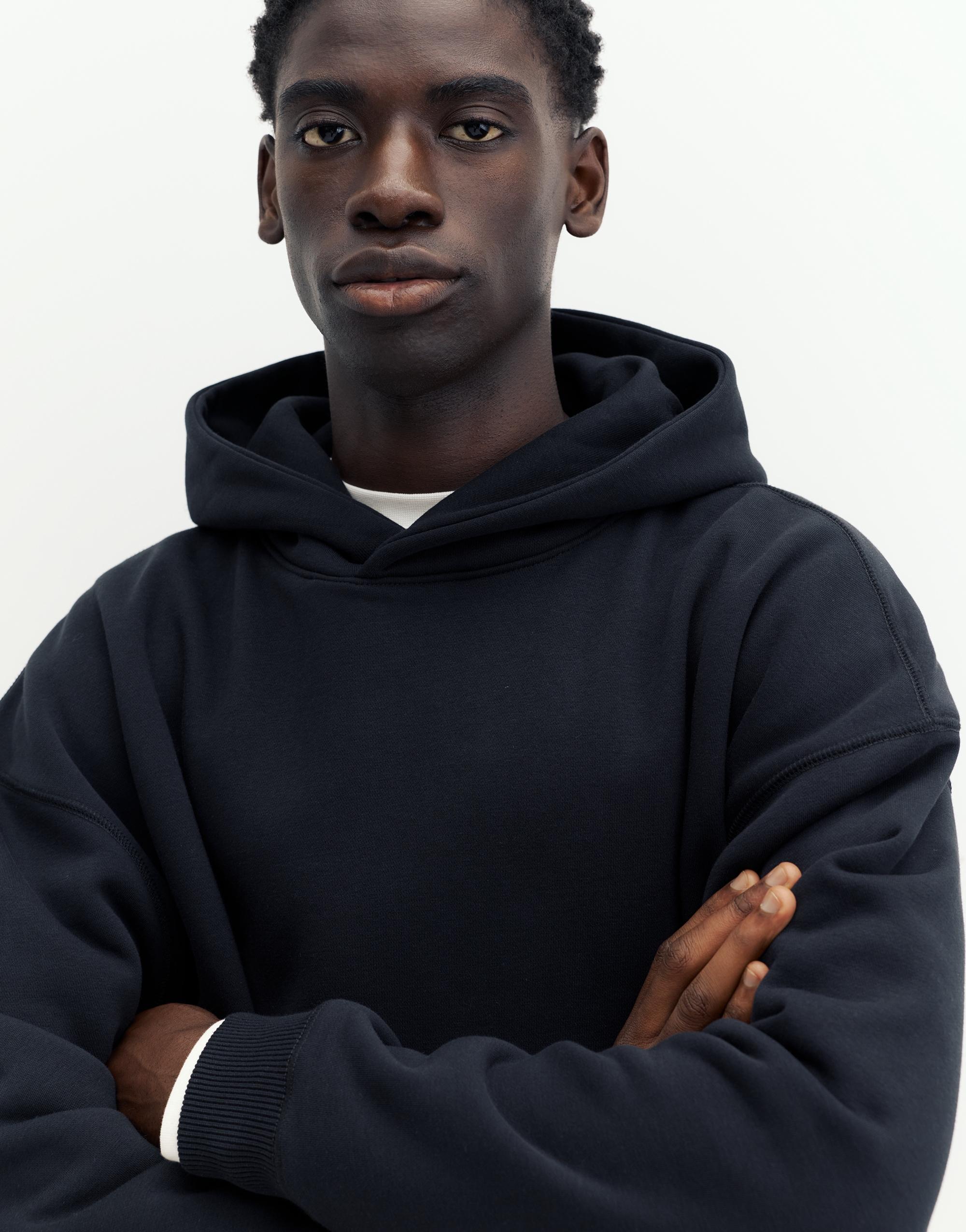 Boxy fit hoodie — Black