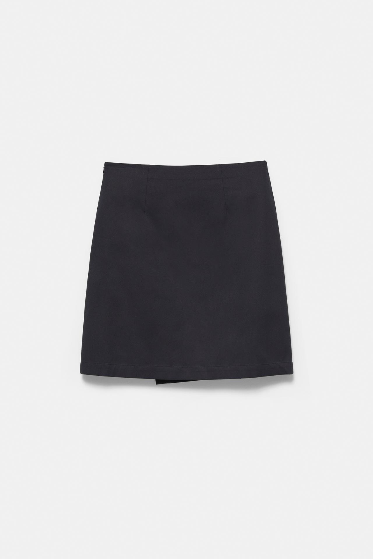 Crossover midi skirt — Dark navy