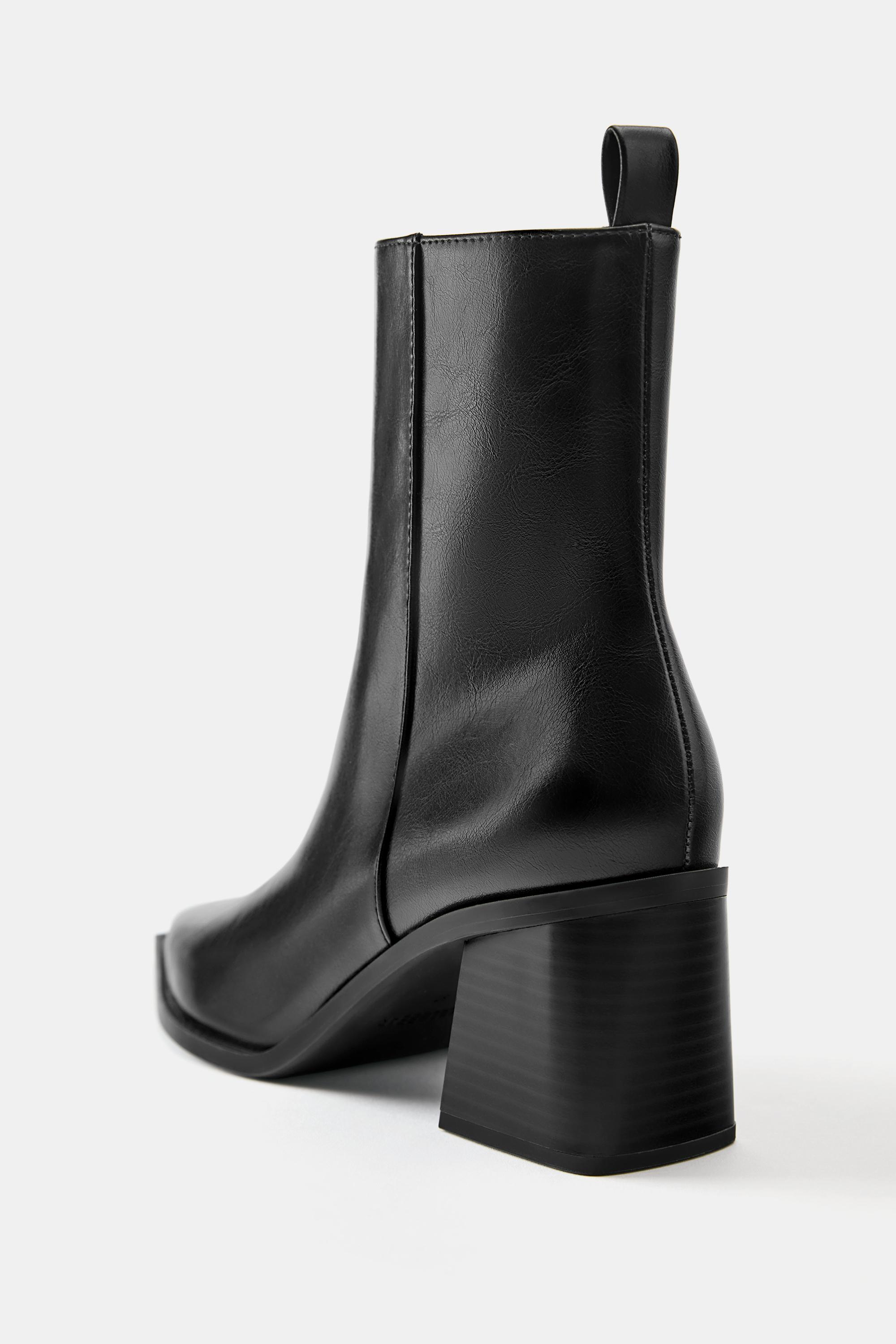 Block heel ankle boots — Black (alternate view)