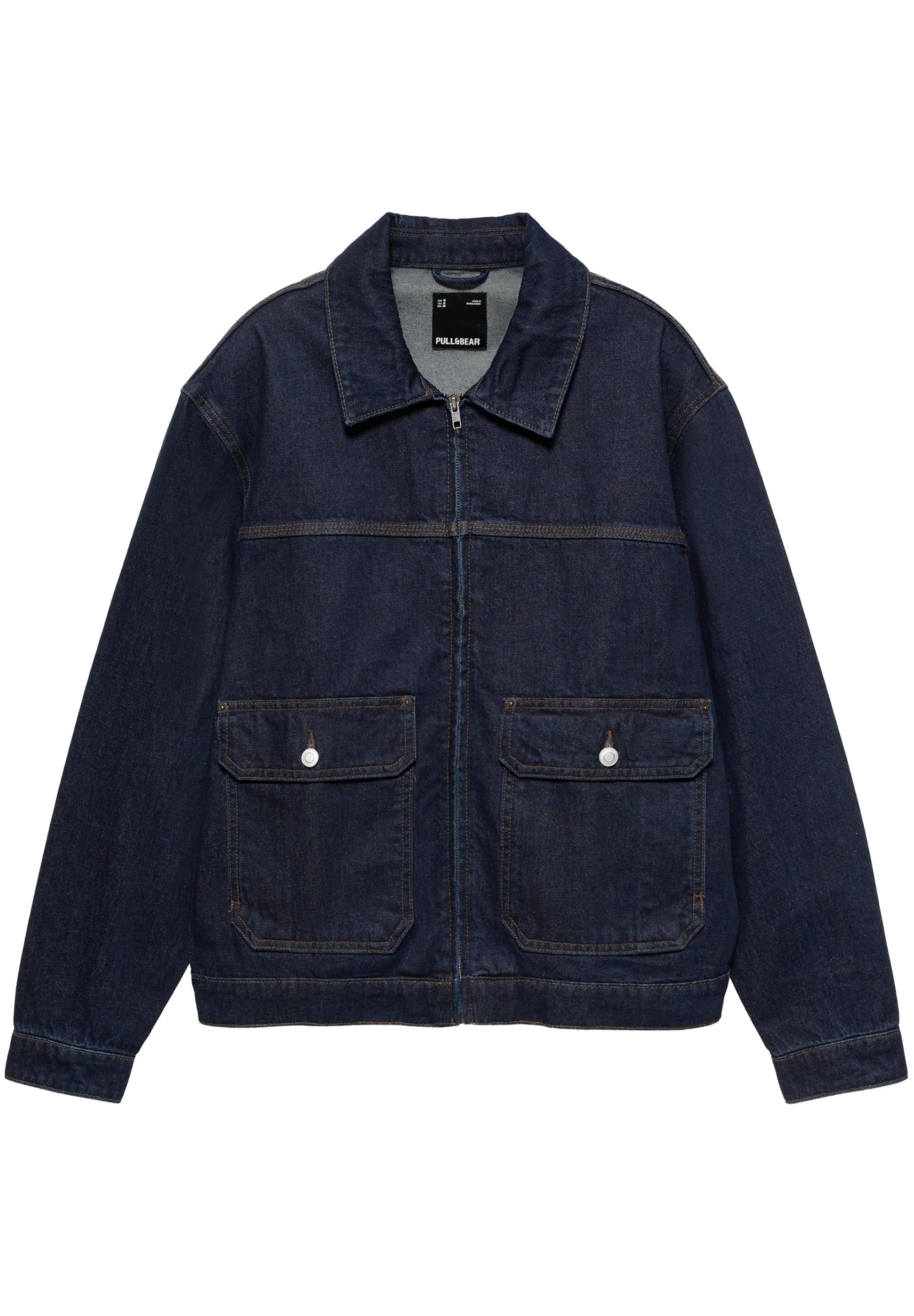 Multi-pocket denim jacket — Navy