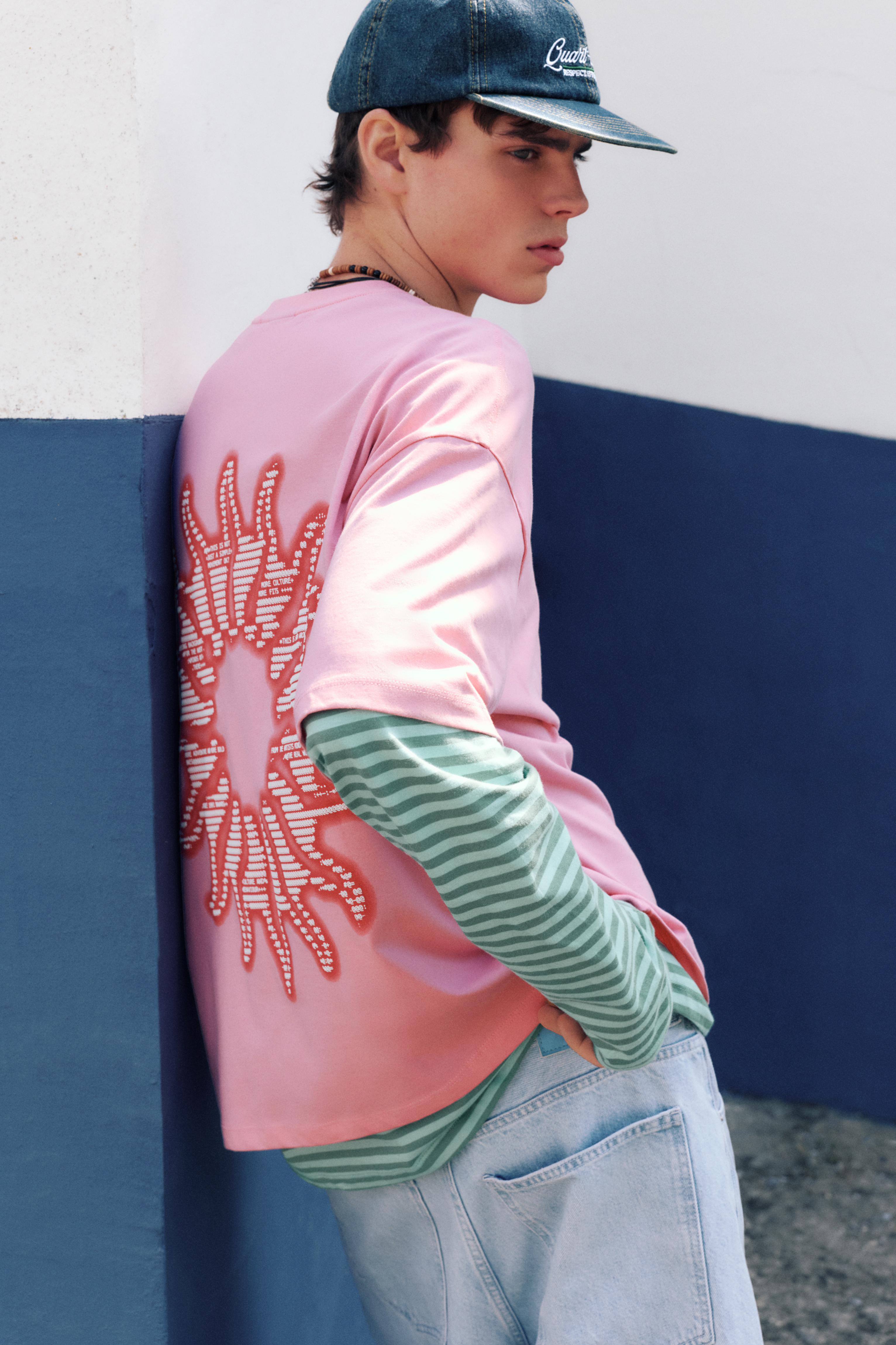STWD boxy graphic T-shirt — Pink