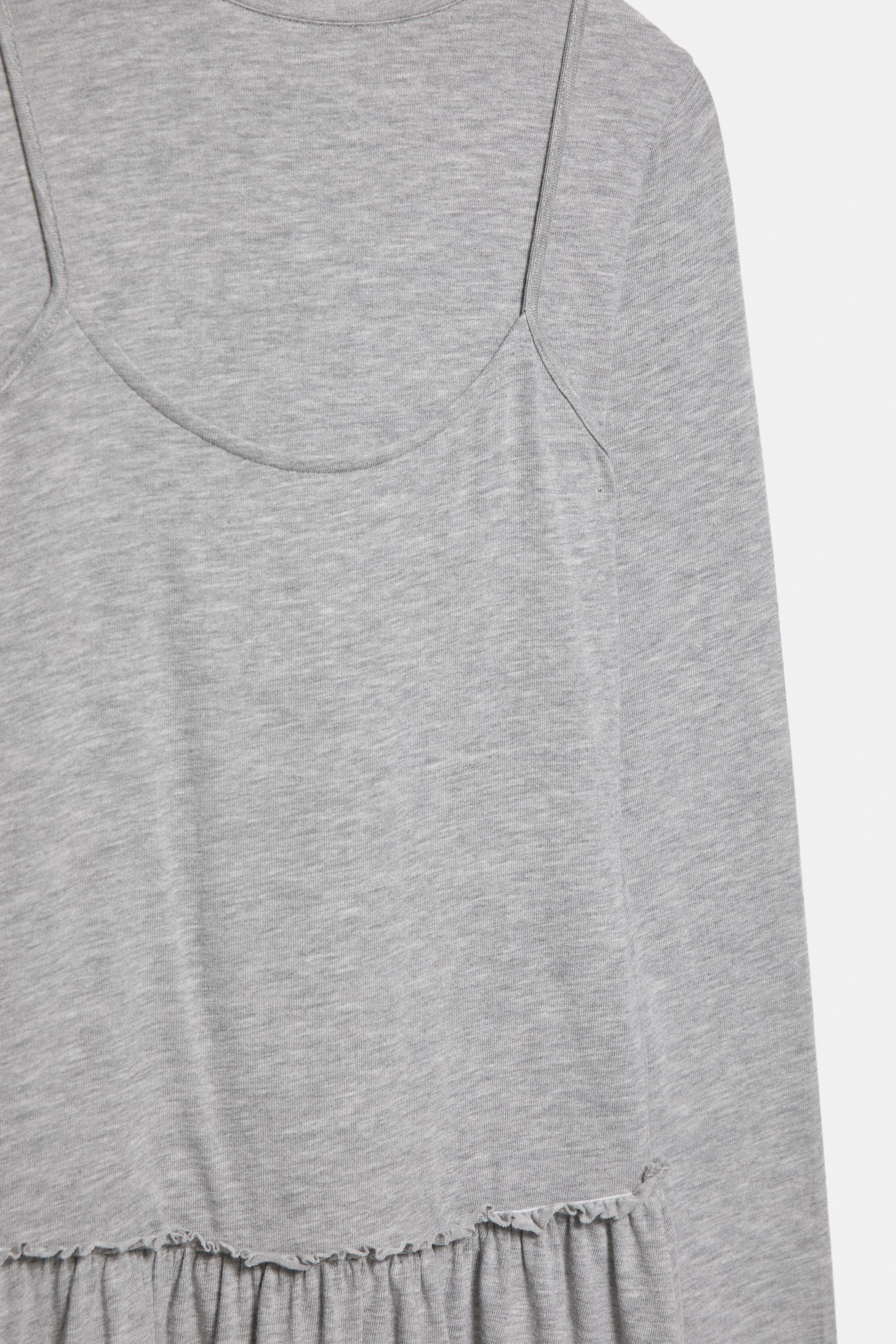 Double short dress — Grey marl