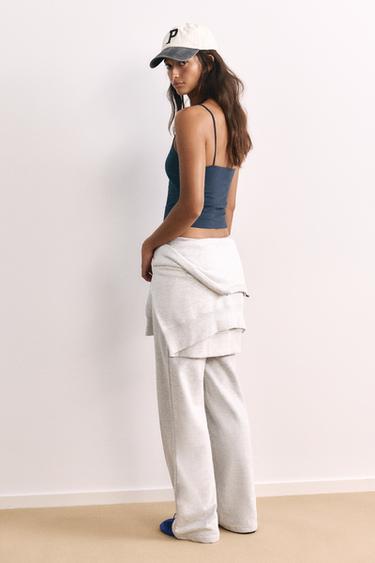 New York graphic strap top — Navy 2