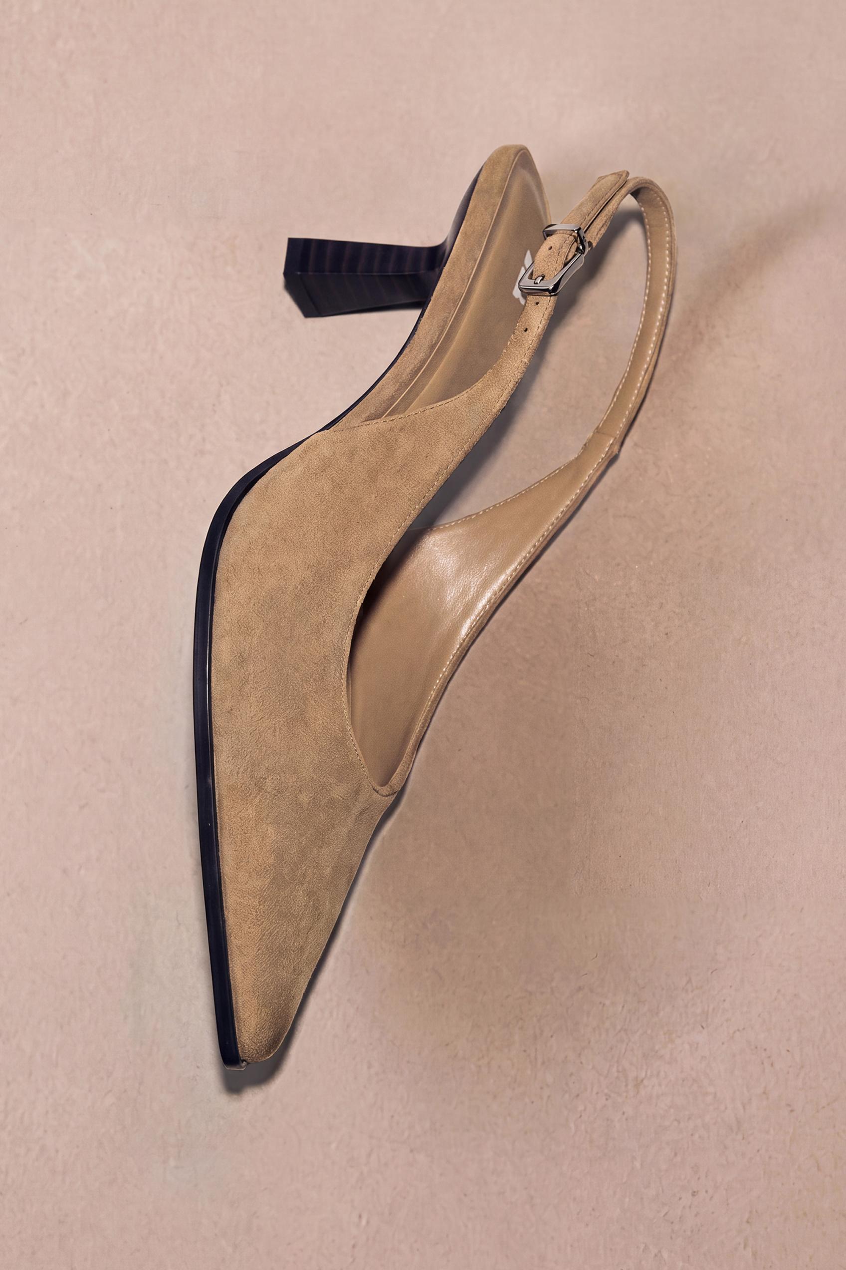 Slingback heels — Sand