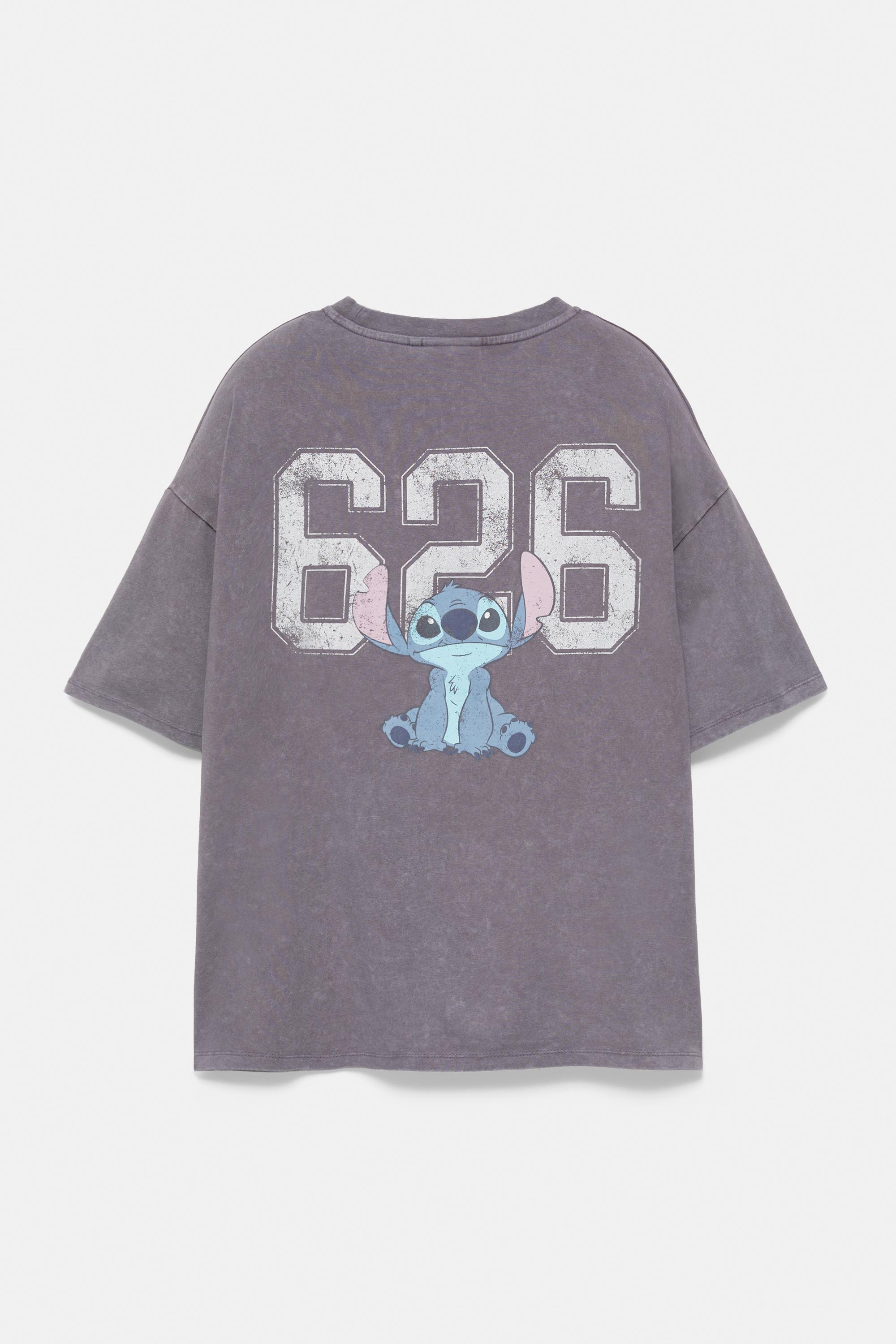Lilo & Stitch cropped T-shirt — Faded black