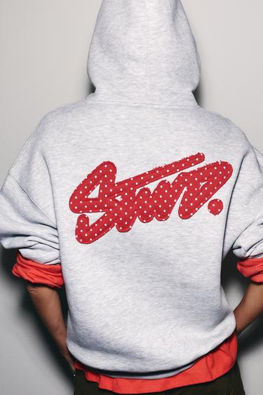 STWD hooded sweatshirt — Grey marl 2