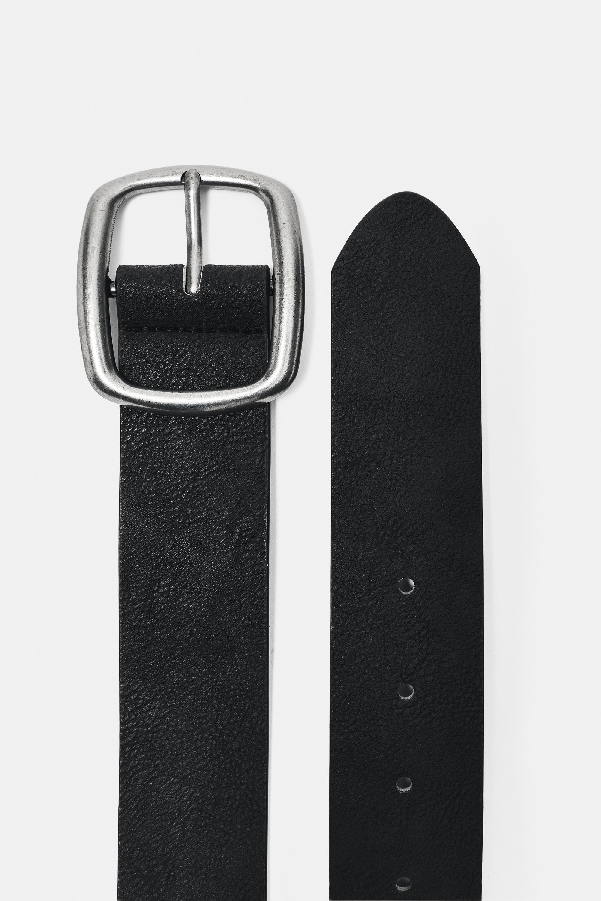Leather effect belt — Silver