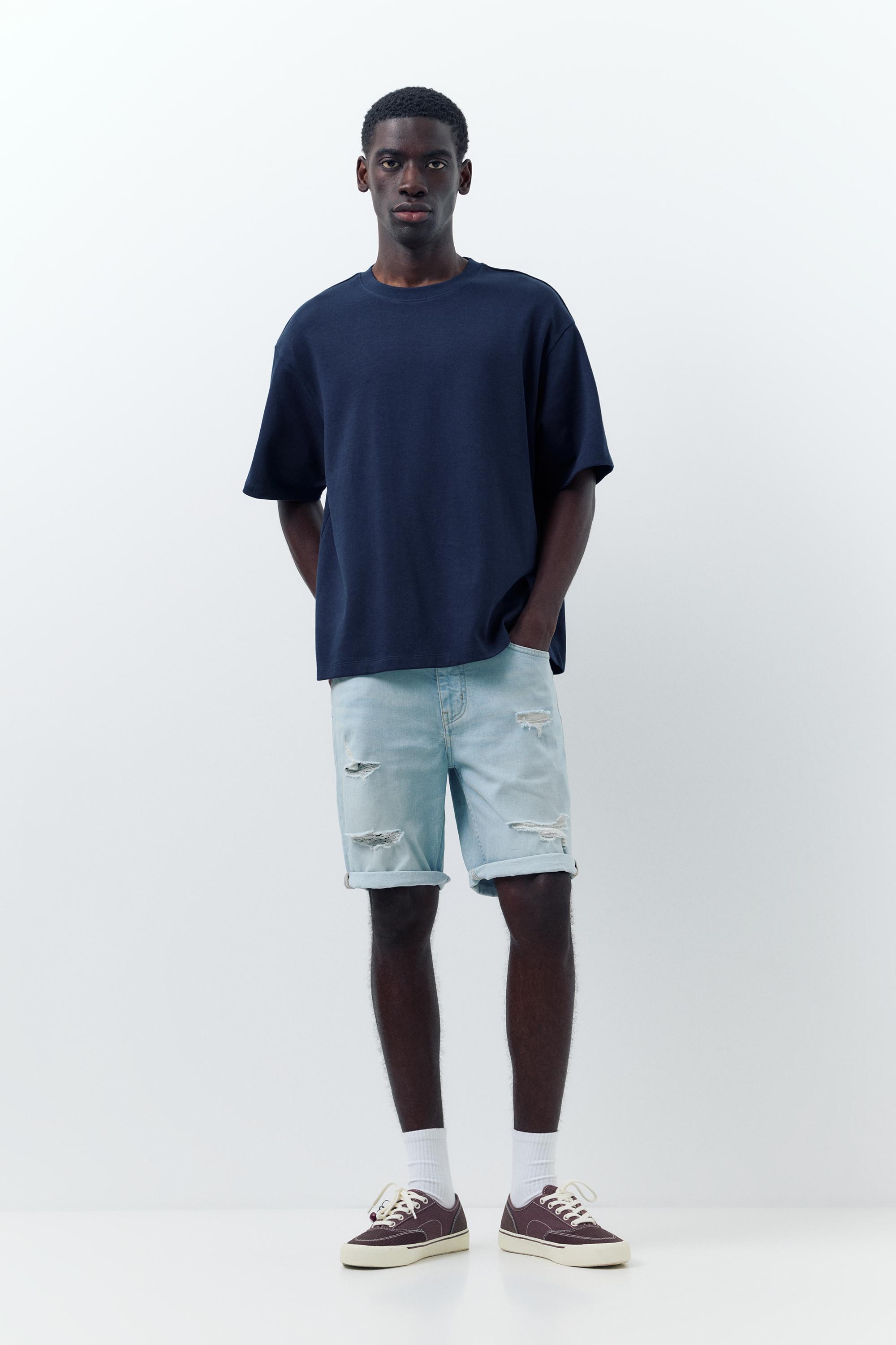 Bermuda Jeans Strappati