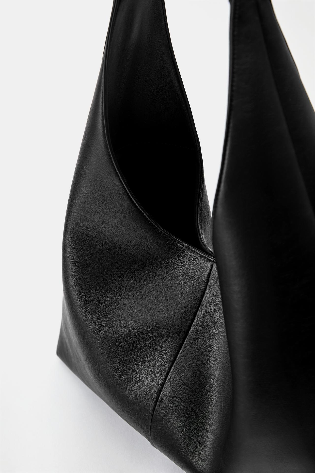 Buckle shopper bag — Black