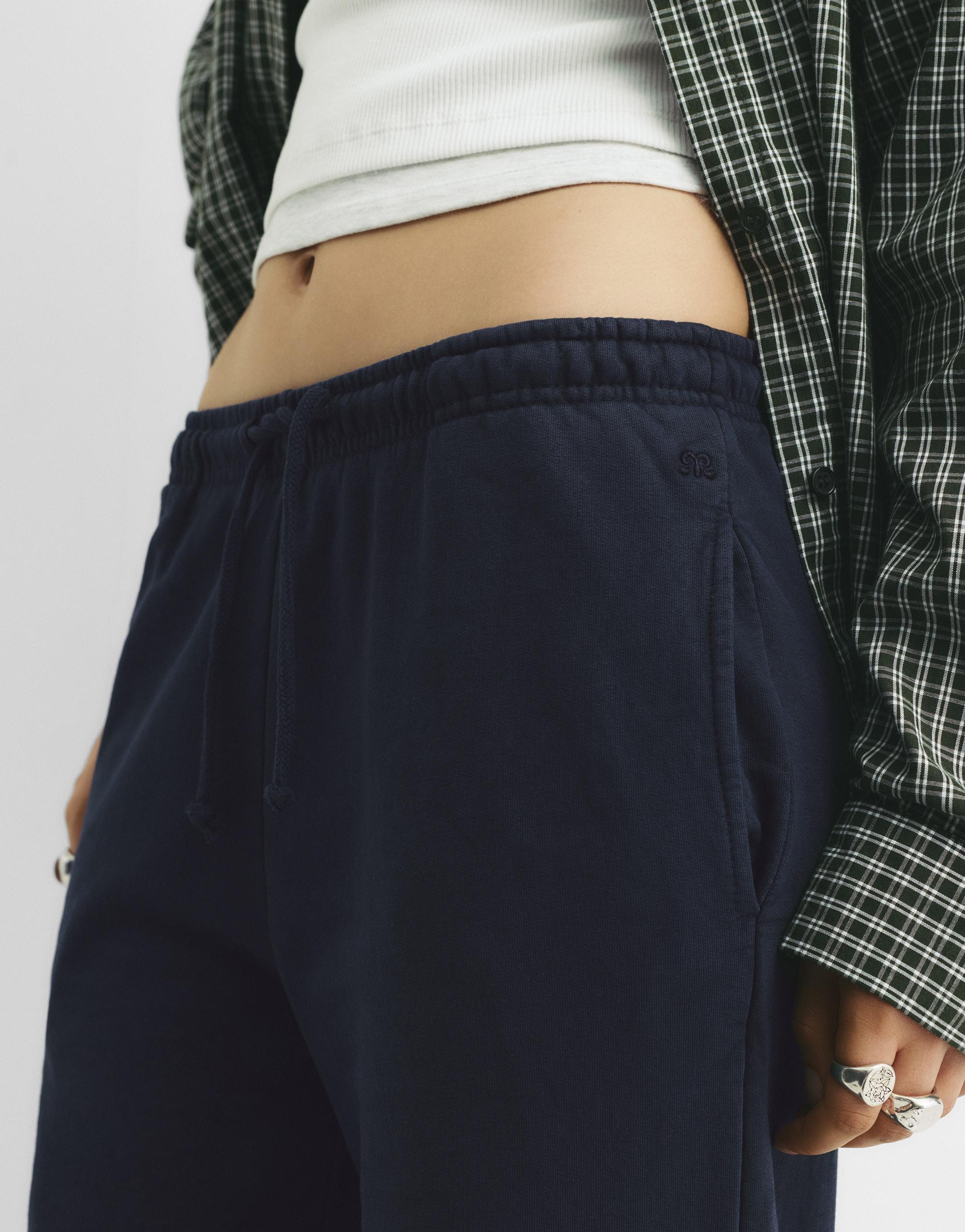 Wide-leg tracksuit bottoms — Navy