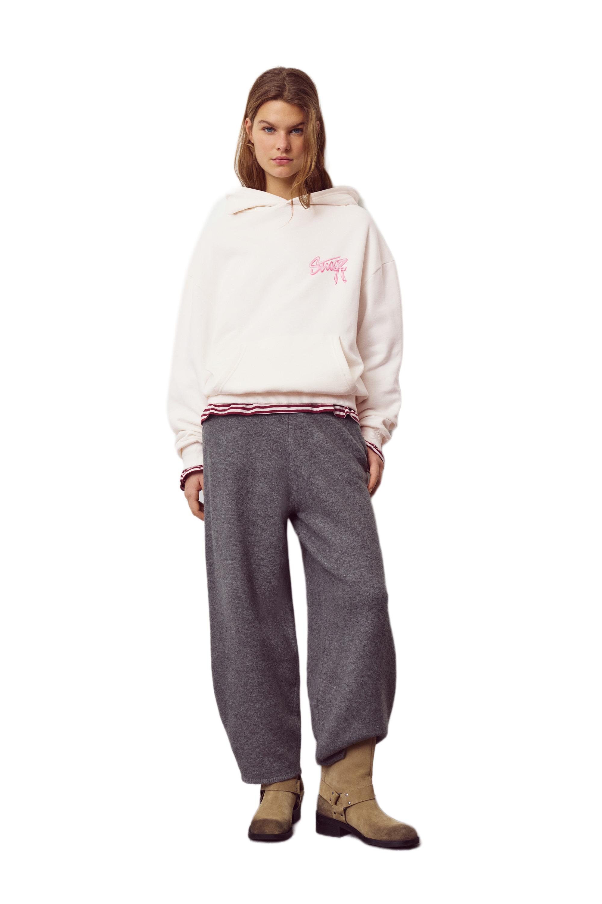 Fiyonk grafikli kapüşonlu sweatshirt - Görsel 30