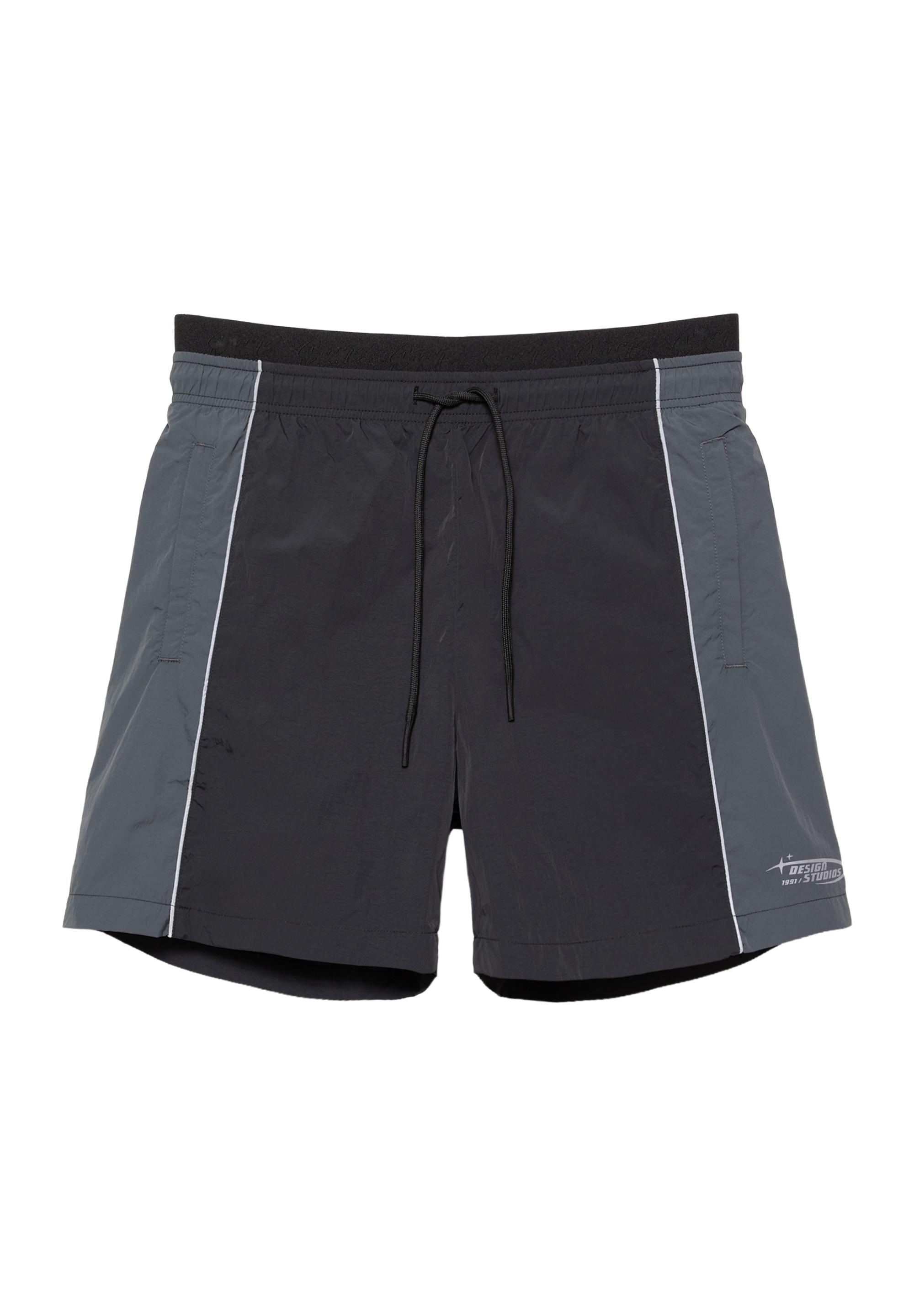 Panelled swimming trunks — Black