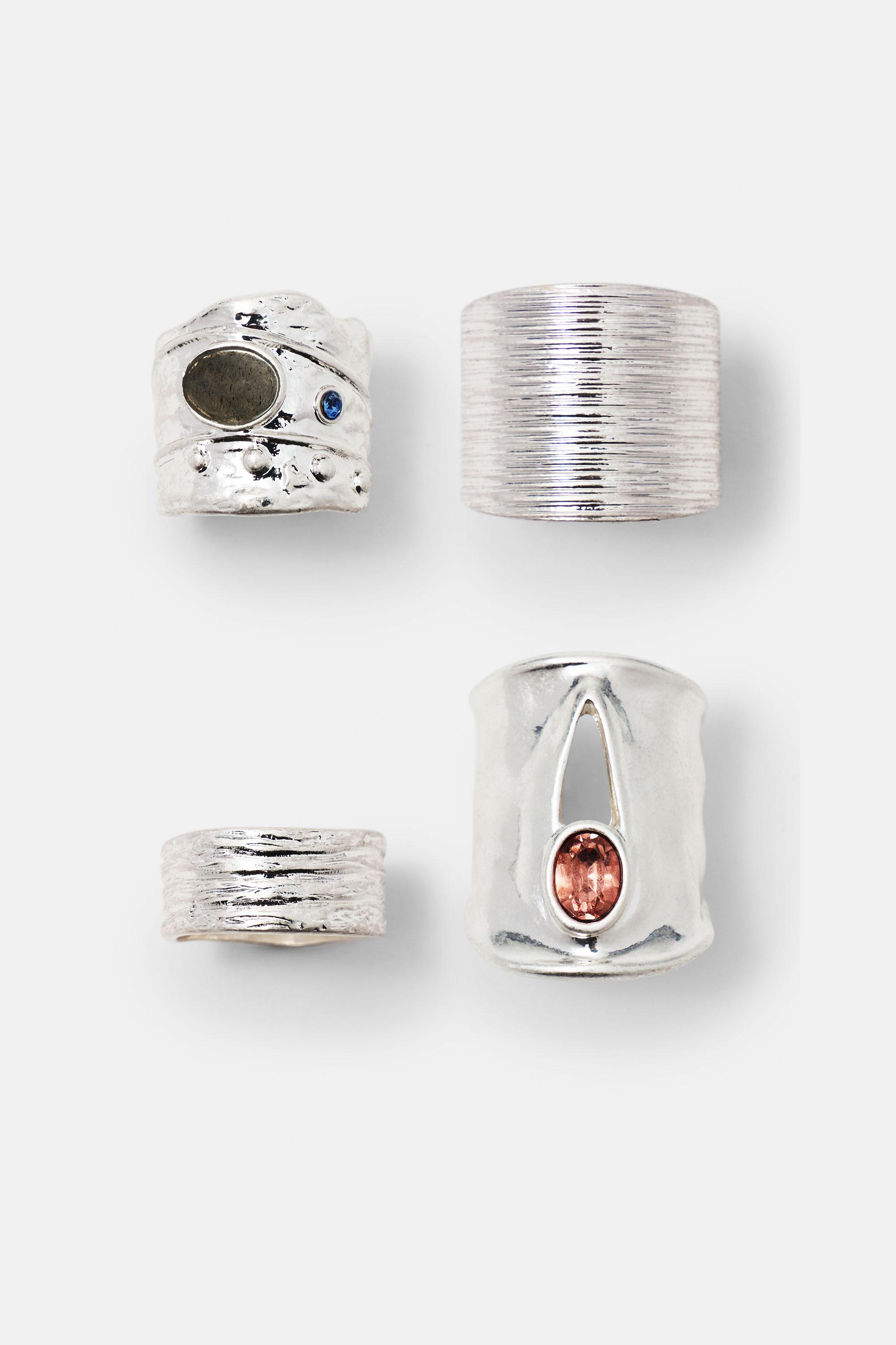 4’lü dokulu yüzük paketi