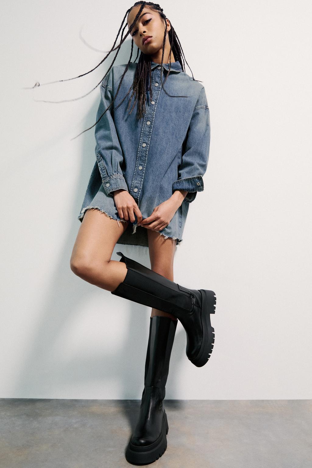 Chunky knee-high boots pull&bear - Main Image