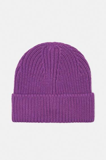 Chunky knit beanie — Mulberry 1