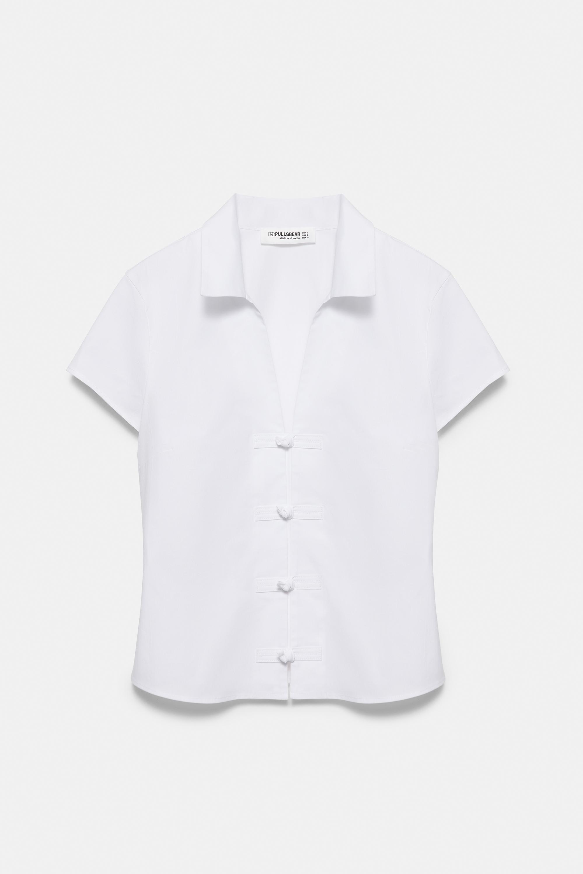 Vücuda oturan kısa kollu gömlek - Görsel 5