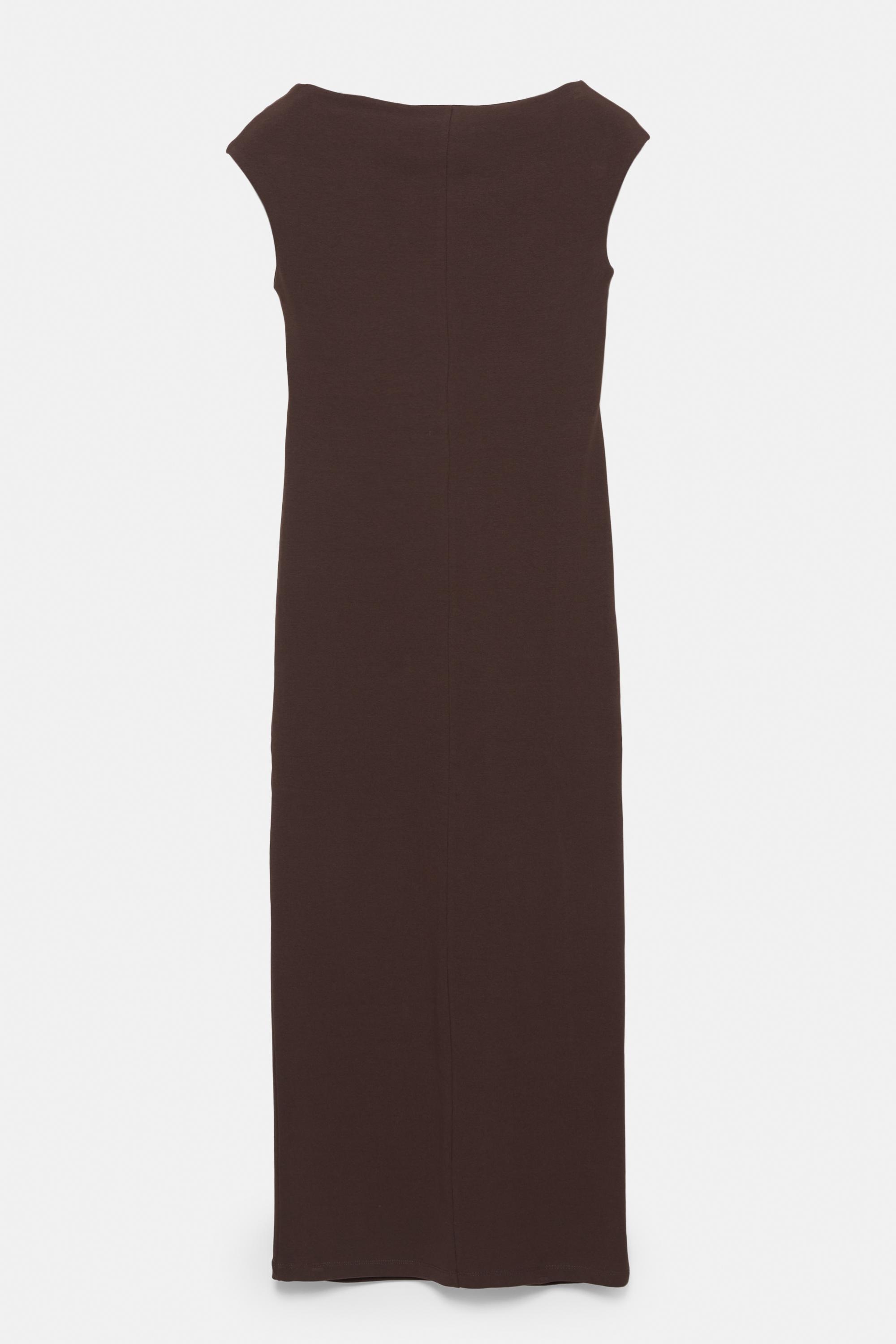 Kısa kollu midi elbise