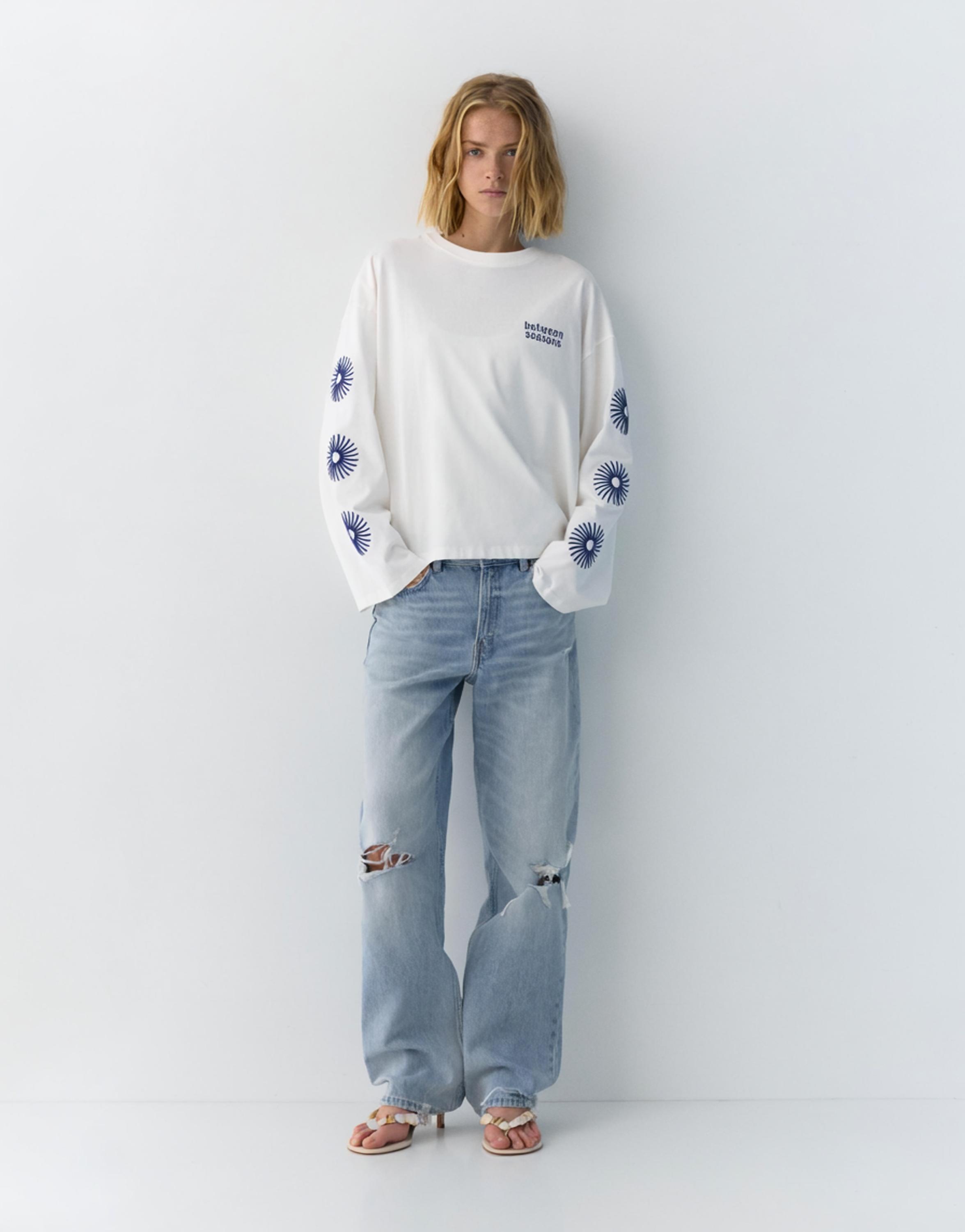 Güneş grafik detaylı t-shirt - Görsel 12