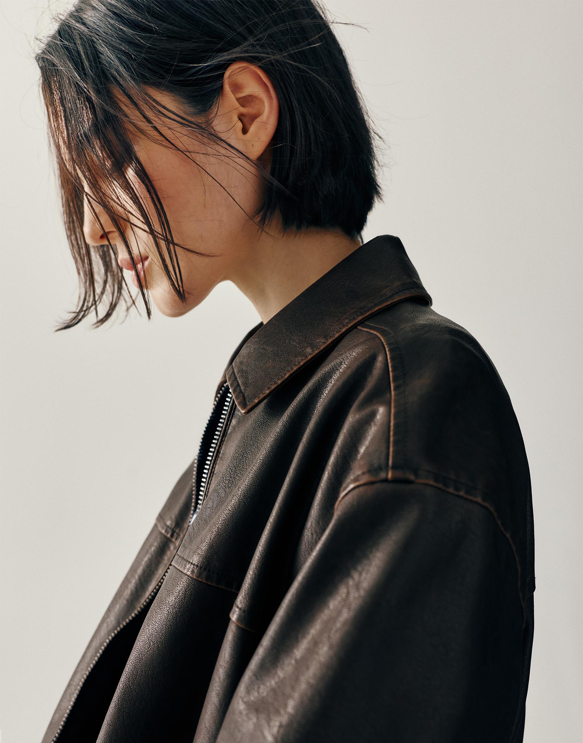 Suni Deri Baba Kesim Ceket - Görsel 125